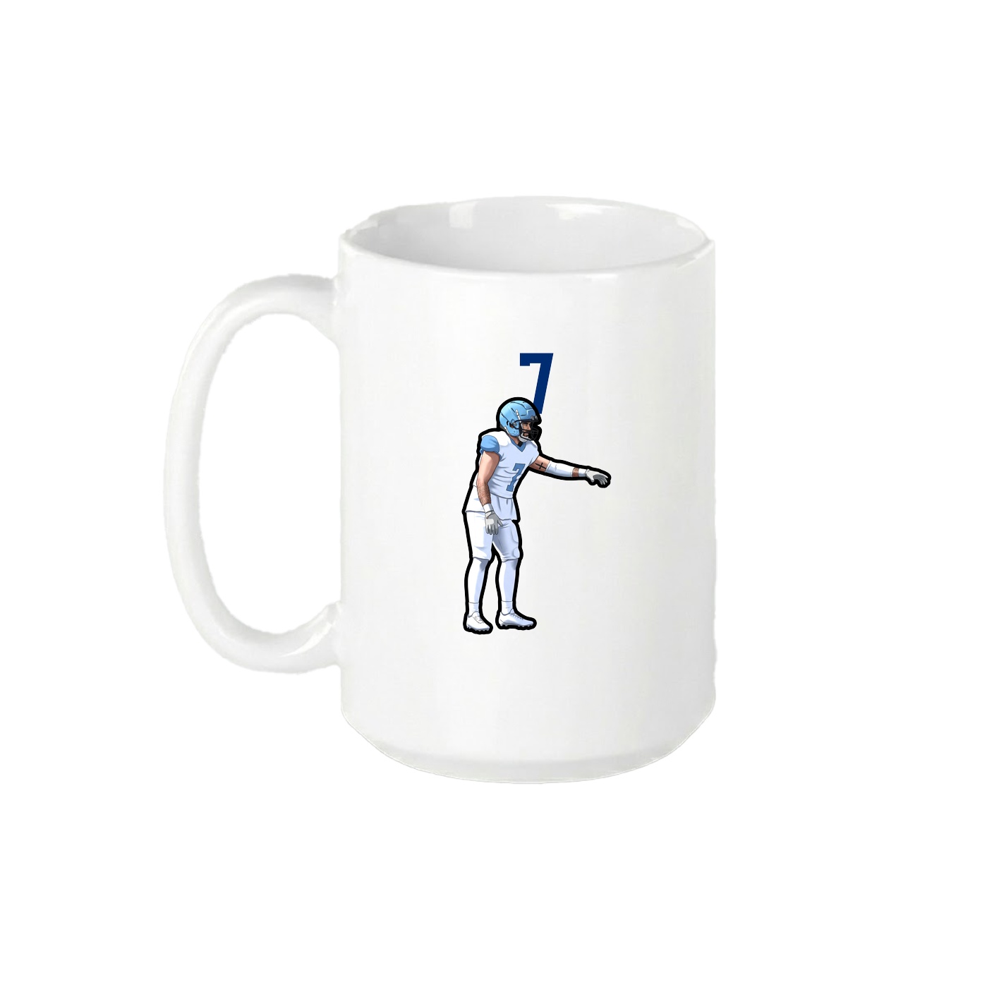 15oz Coffee Mug — Number Top in White