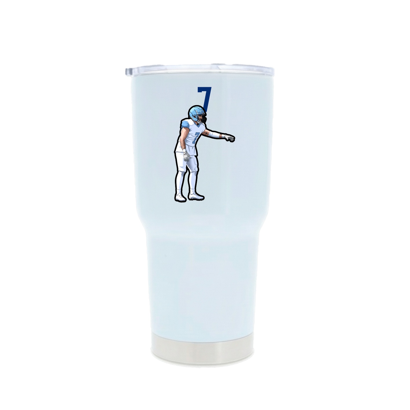 30oz Stainless Steel Tumbler — Number Top in White