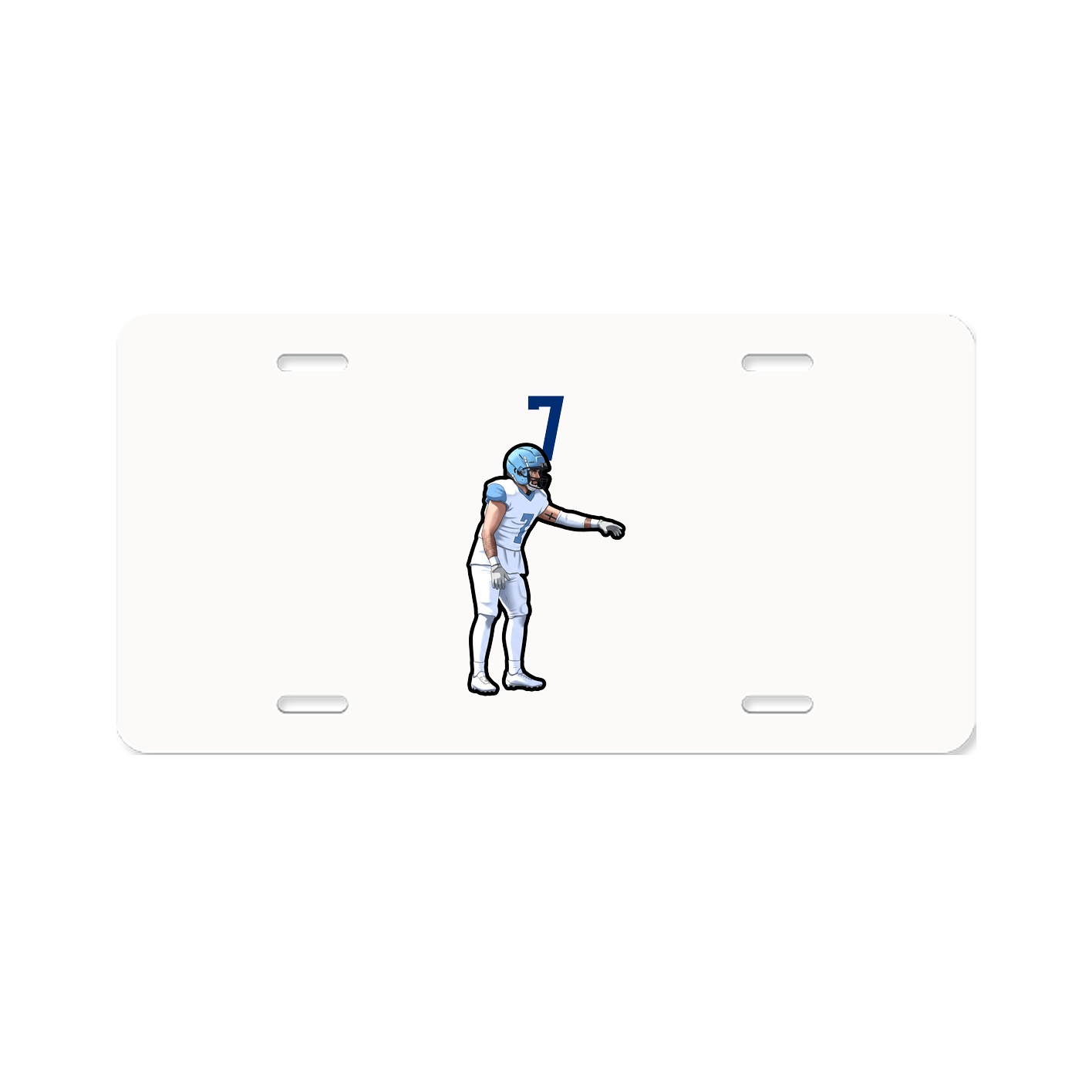 License Plate — Number Top in Classic