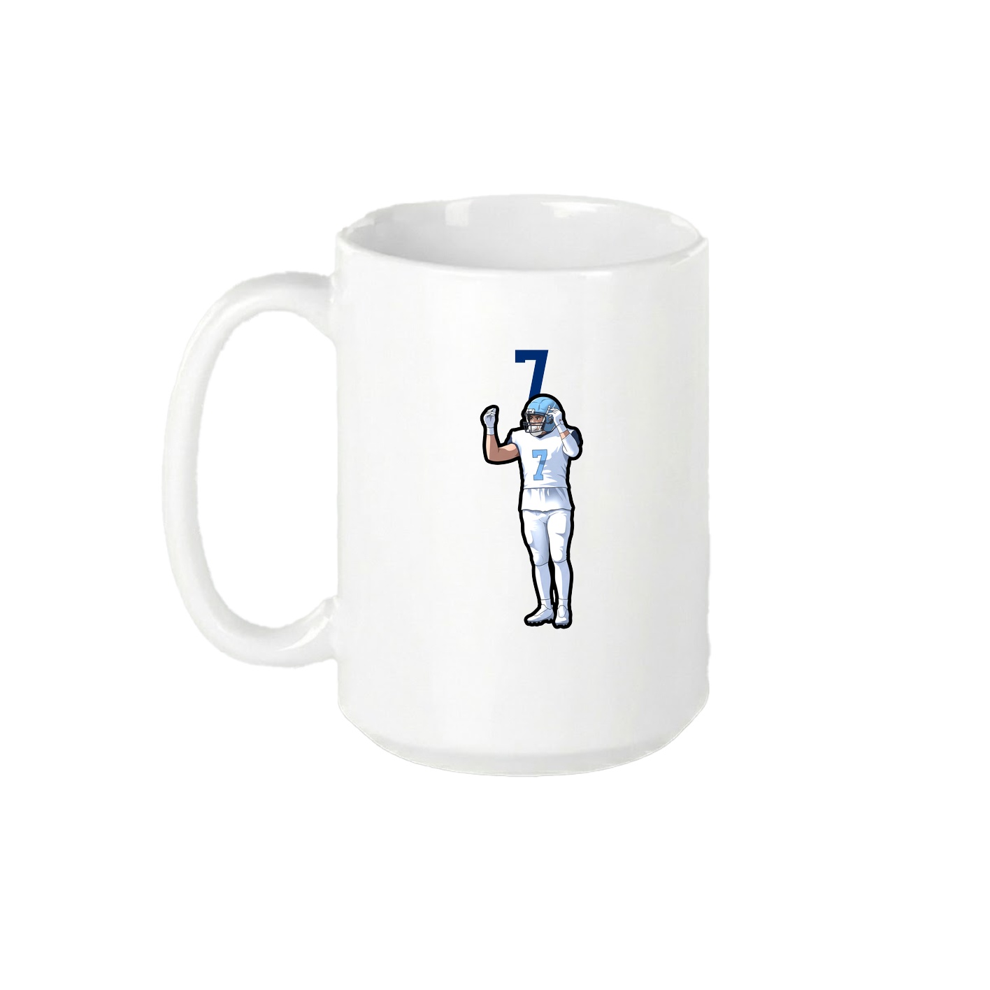 15oz Coffee Mug — Number Top in White