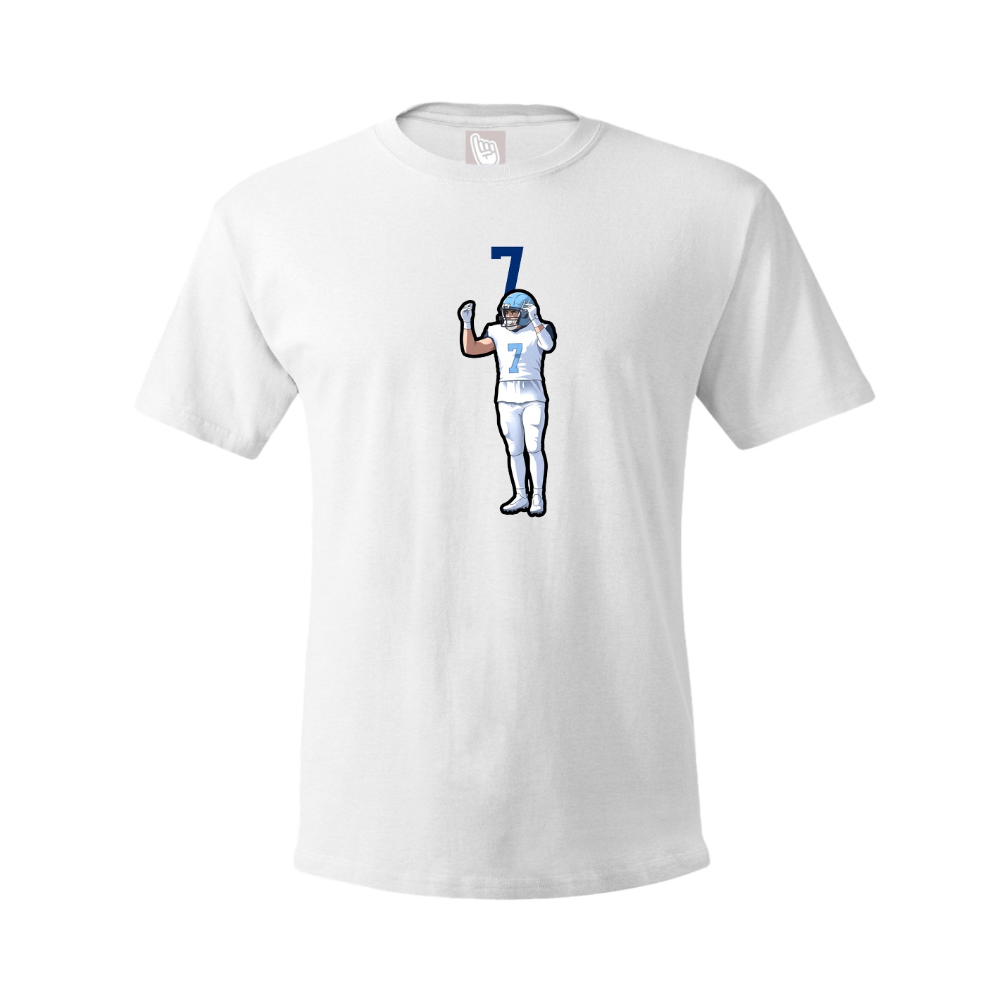Youth Tee — Number Top in White