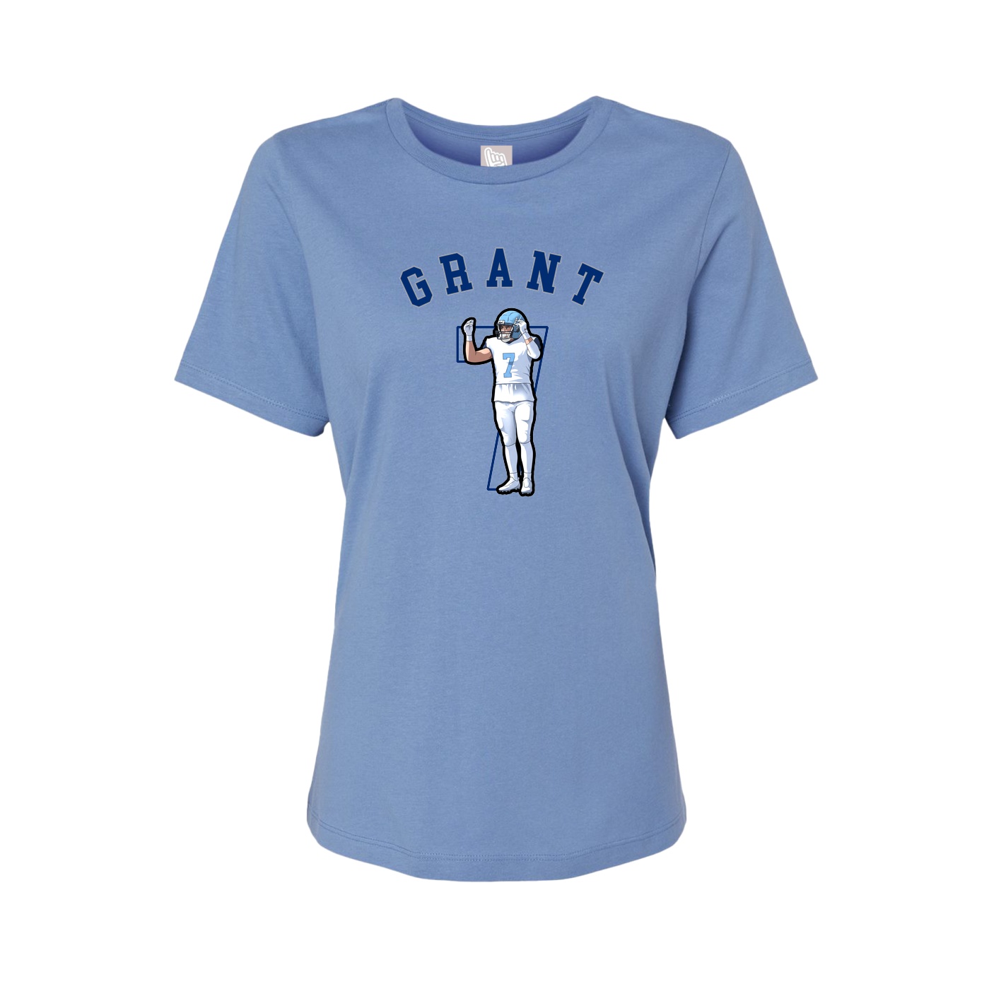 Fitted Women's Tee — Shirsey Arch in Powder Blue