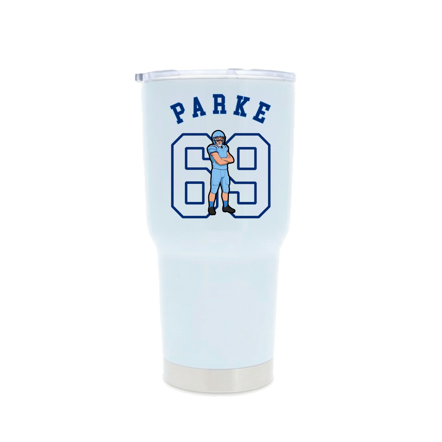 30oz Stainless Steel Tumbler — Shirsey Arch in White