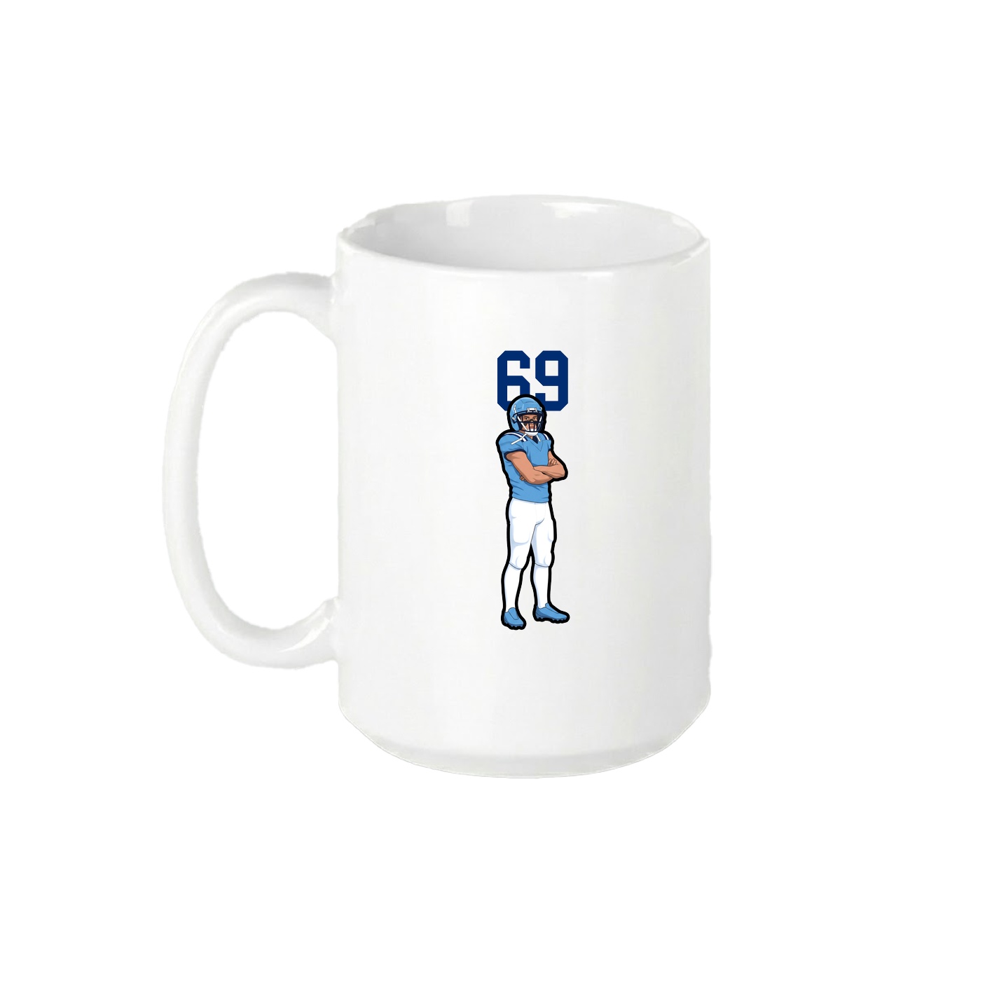 15oz Coffee Mug — Number Top in White