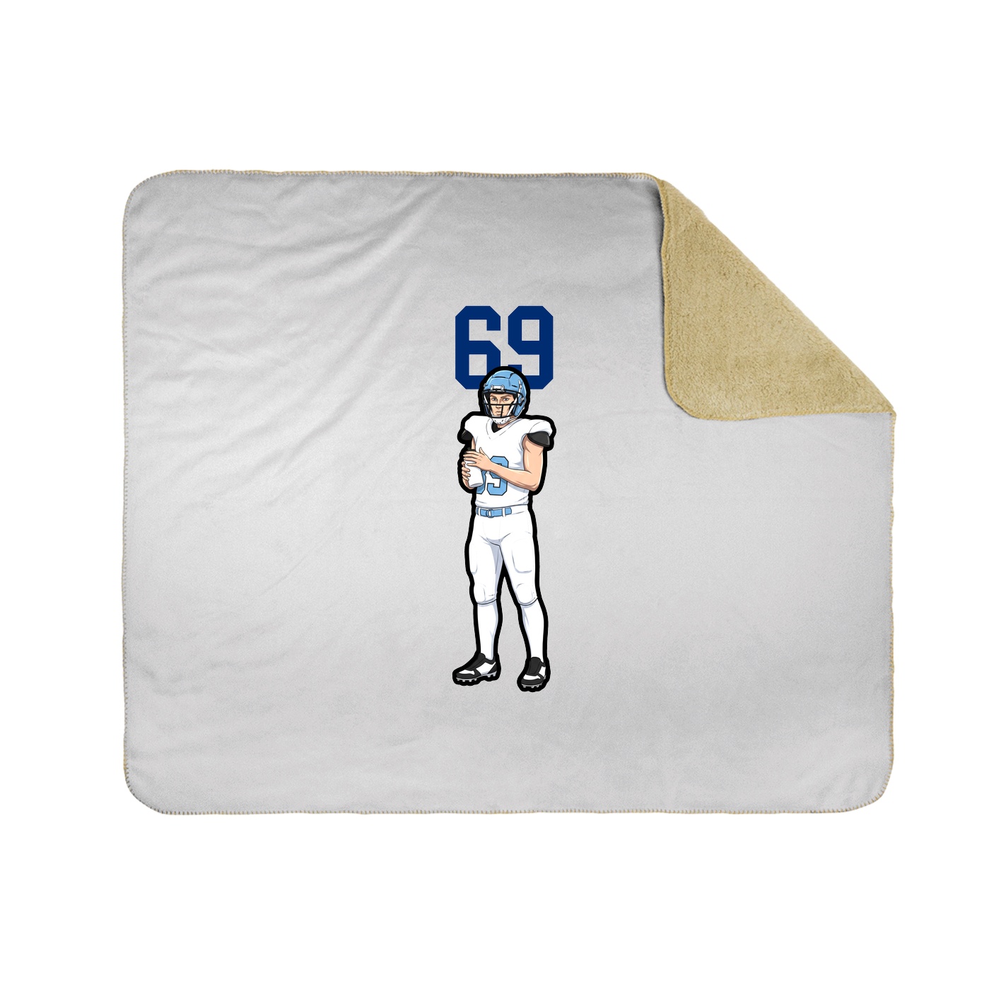 Throw Blanket — Number Top in White