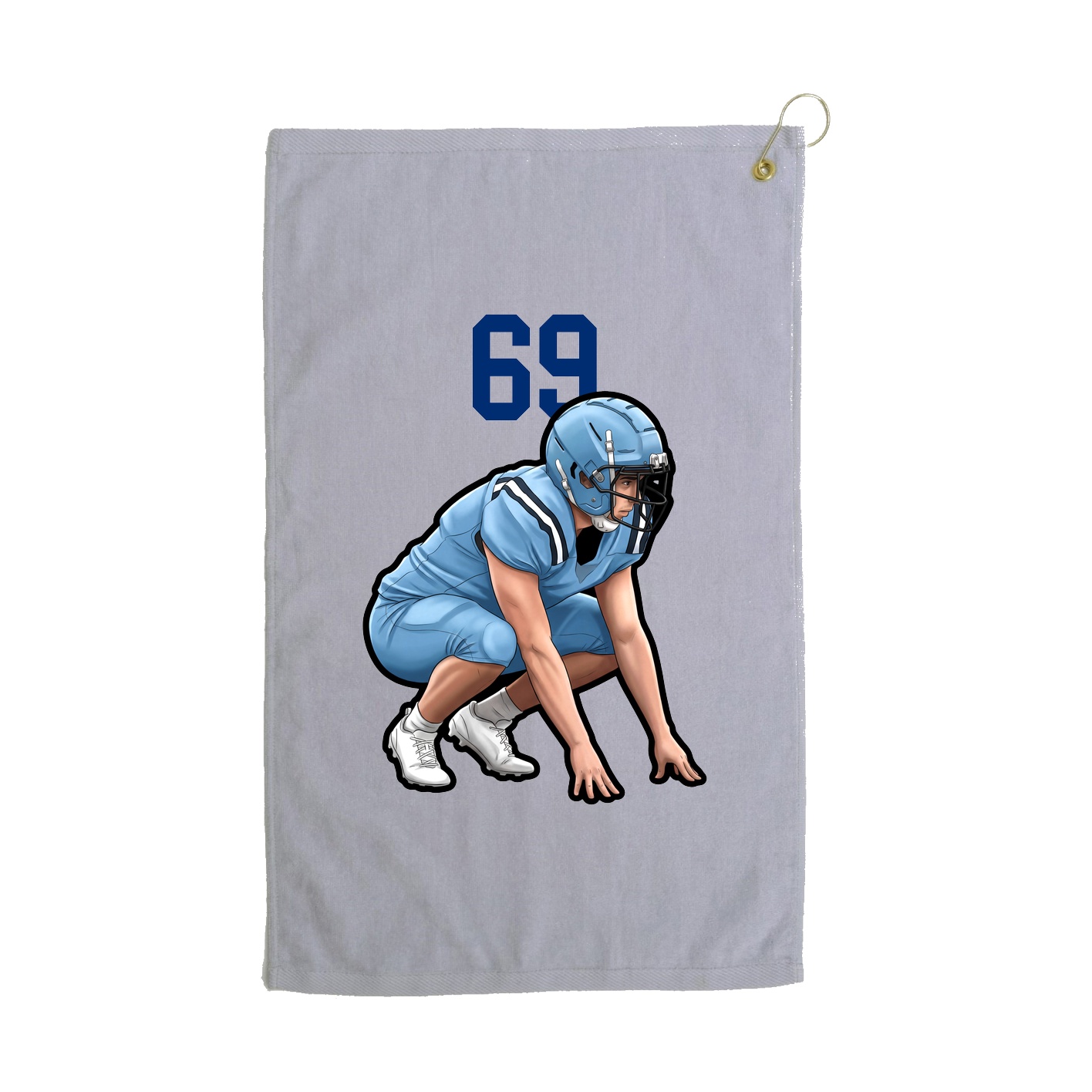 Golf Towel — Number Top in Grey