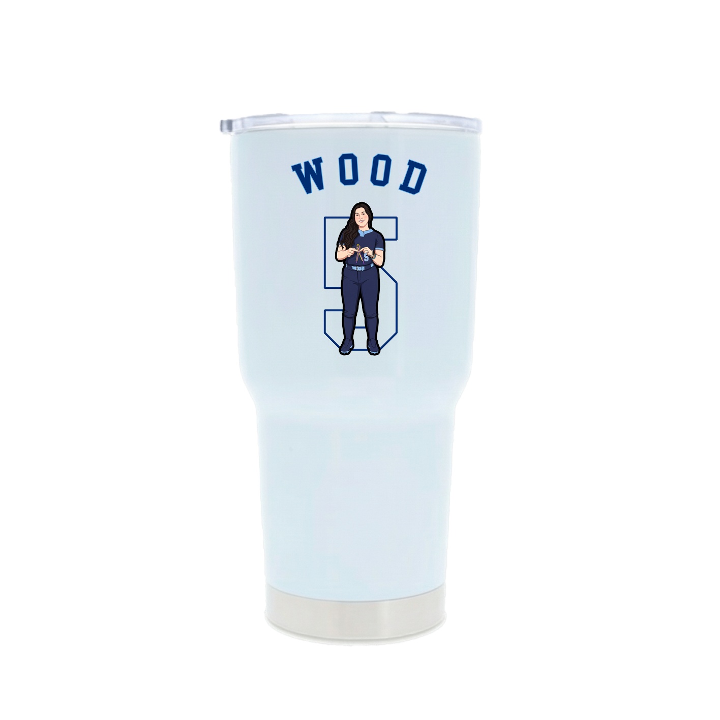 30oz Stainless Steel Tumbler — Shirsey Arch in White