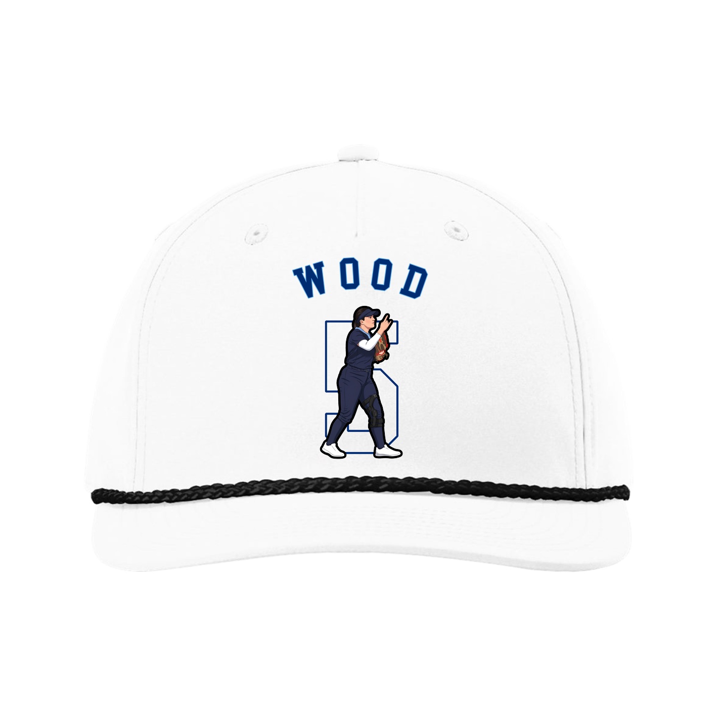 Five-Panel Classic Rope Cap — Shirsey Arch in White