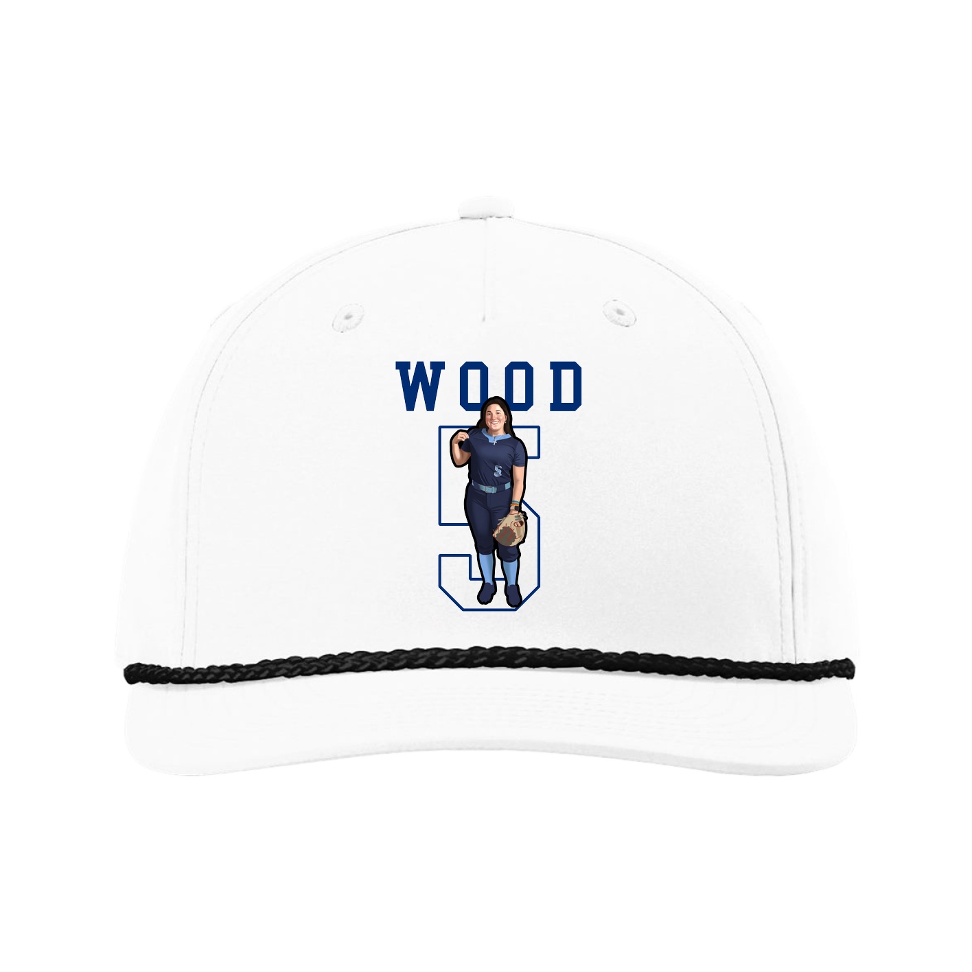 Five-Panel Classic Rope Cap — Shirsey in White