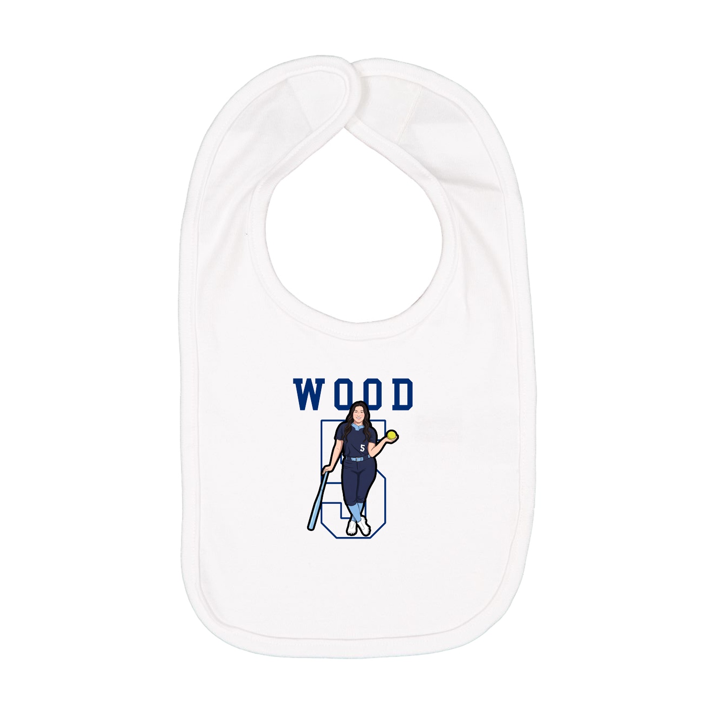 Infant Bib — Shirsey in White