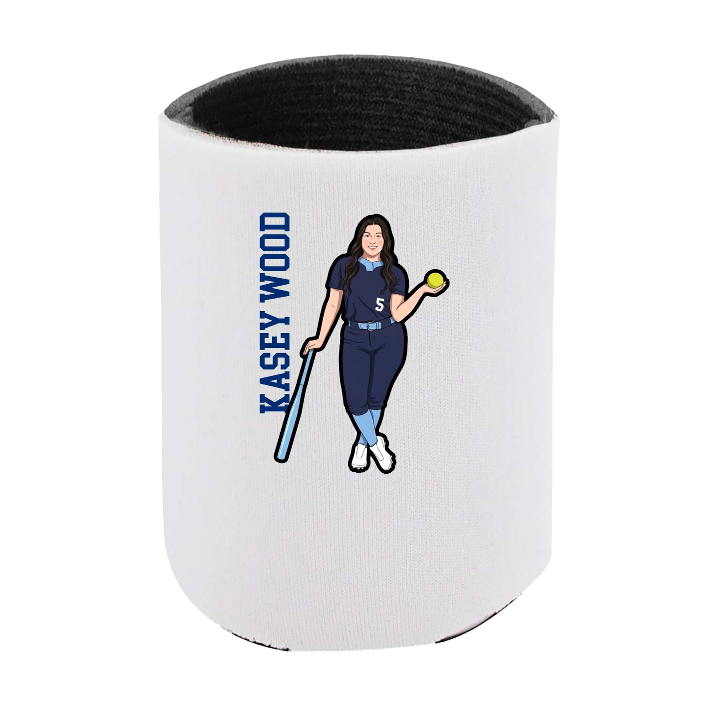 Can Holder — Name Vertical in White