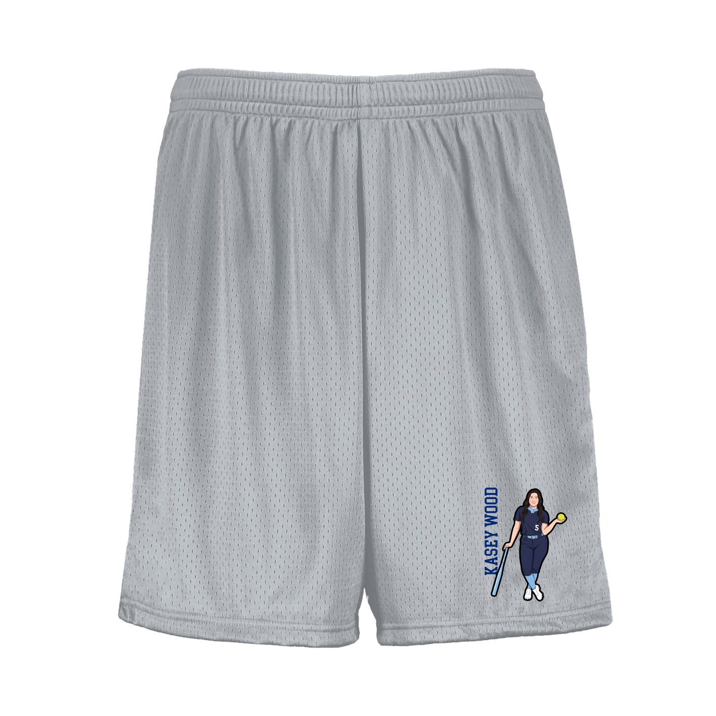 Shorts — Name Vertical in Silver