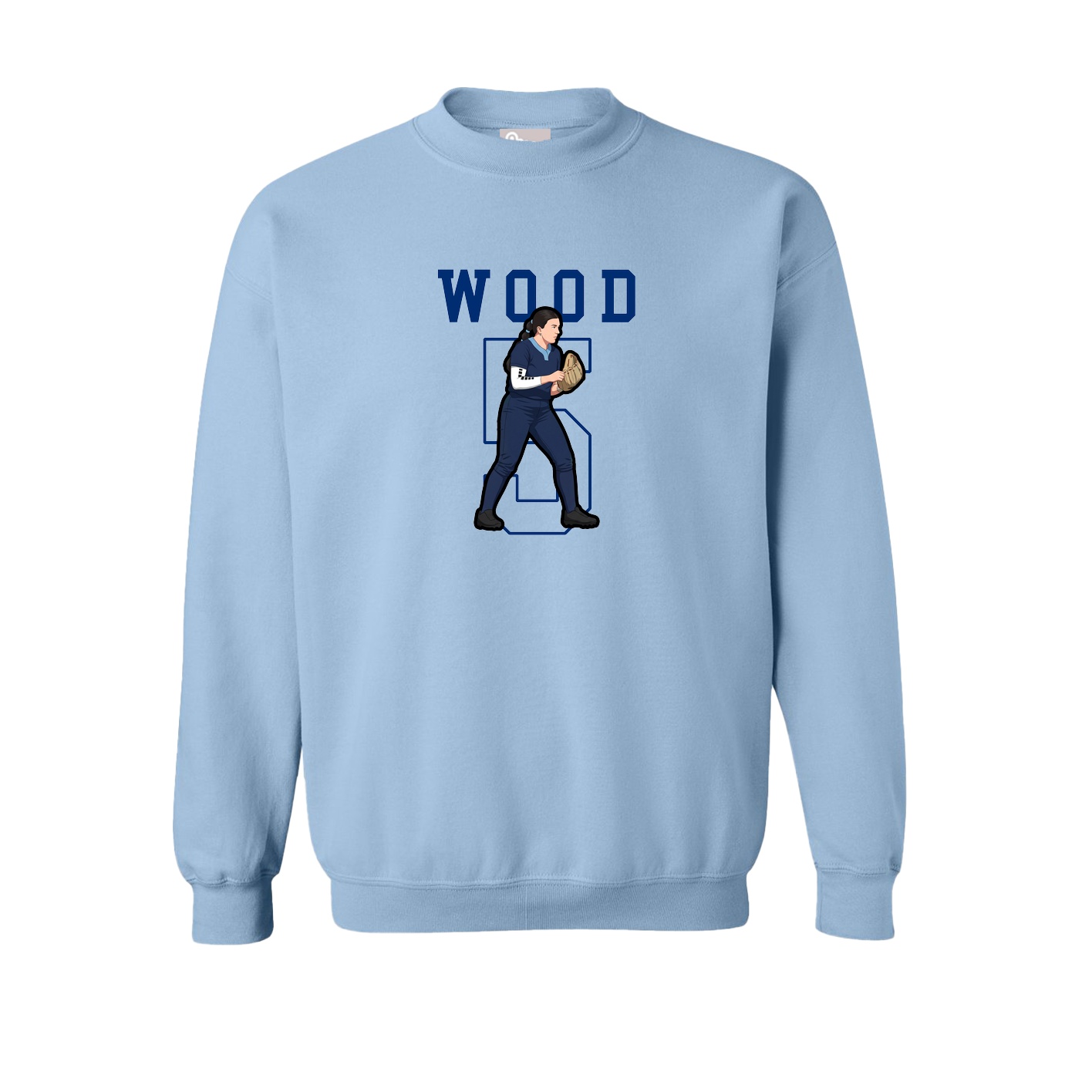 Fleece Crew — Shirsey in Light Blue
