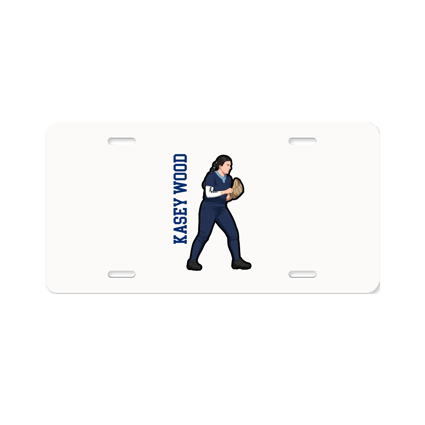 License Plate — Name Vertical in Classic