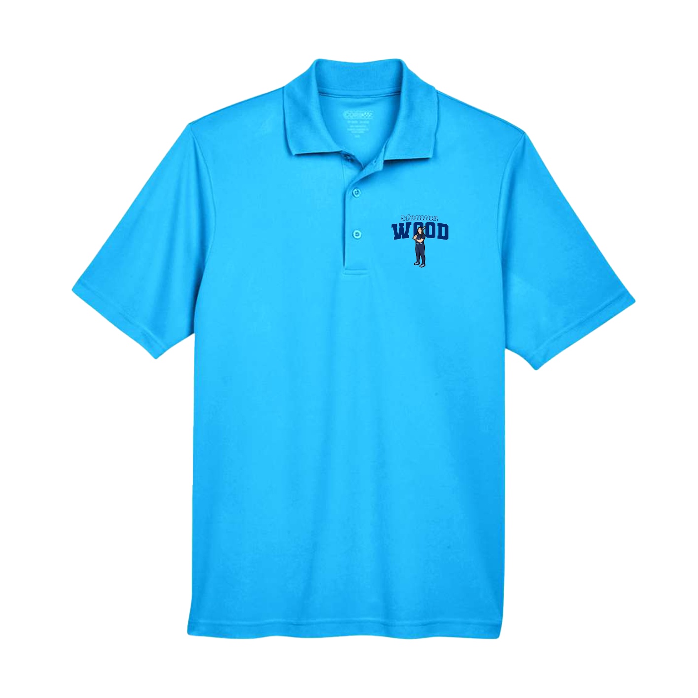 Performance Polo — Mothers Day Block in Light Blue