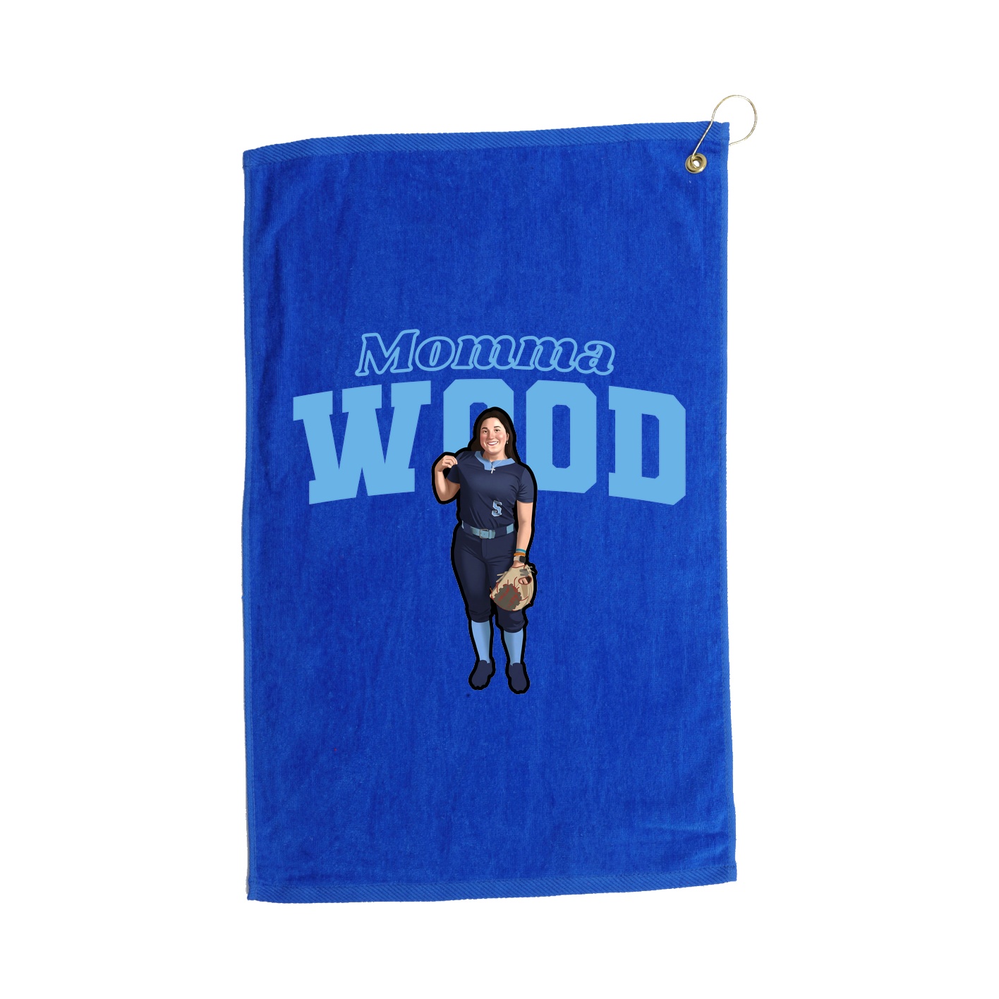 Golf Towel — Mothers Day Block in Royal