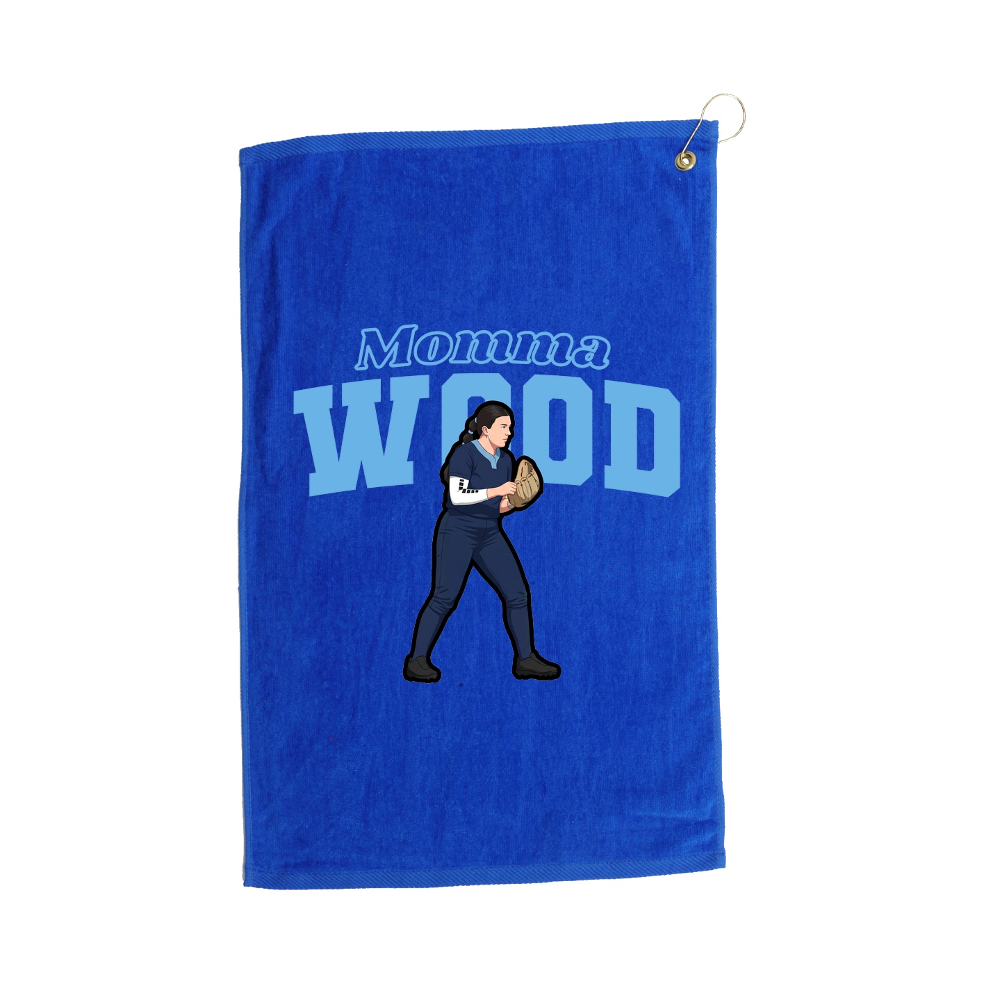 Golf Towel — Mothers Day Block in Royal