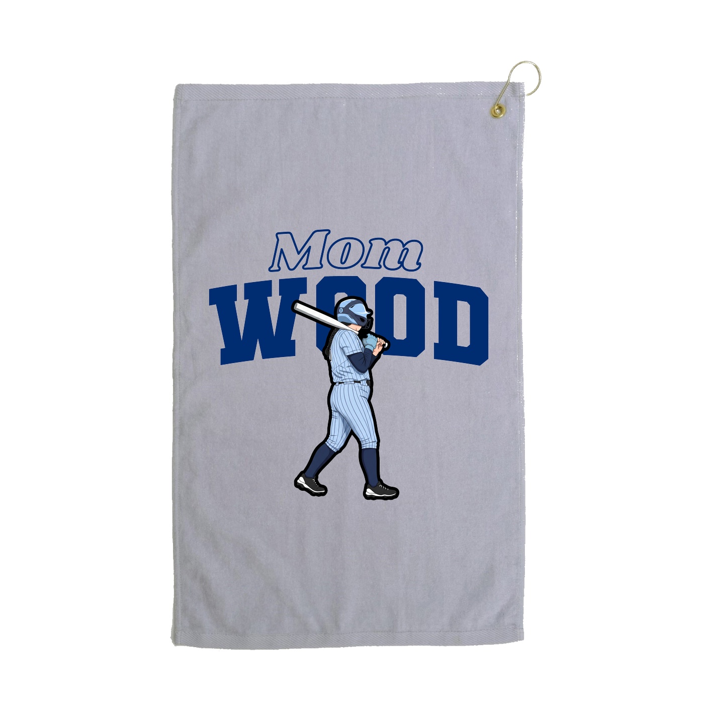 Golf Towel — Mothers Day Block in Grey