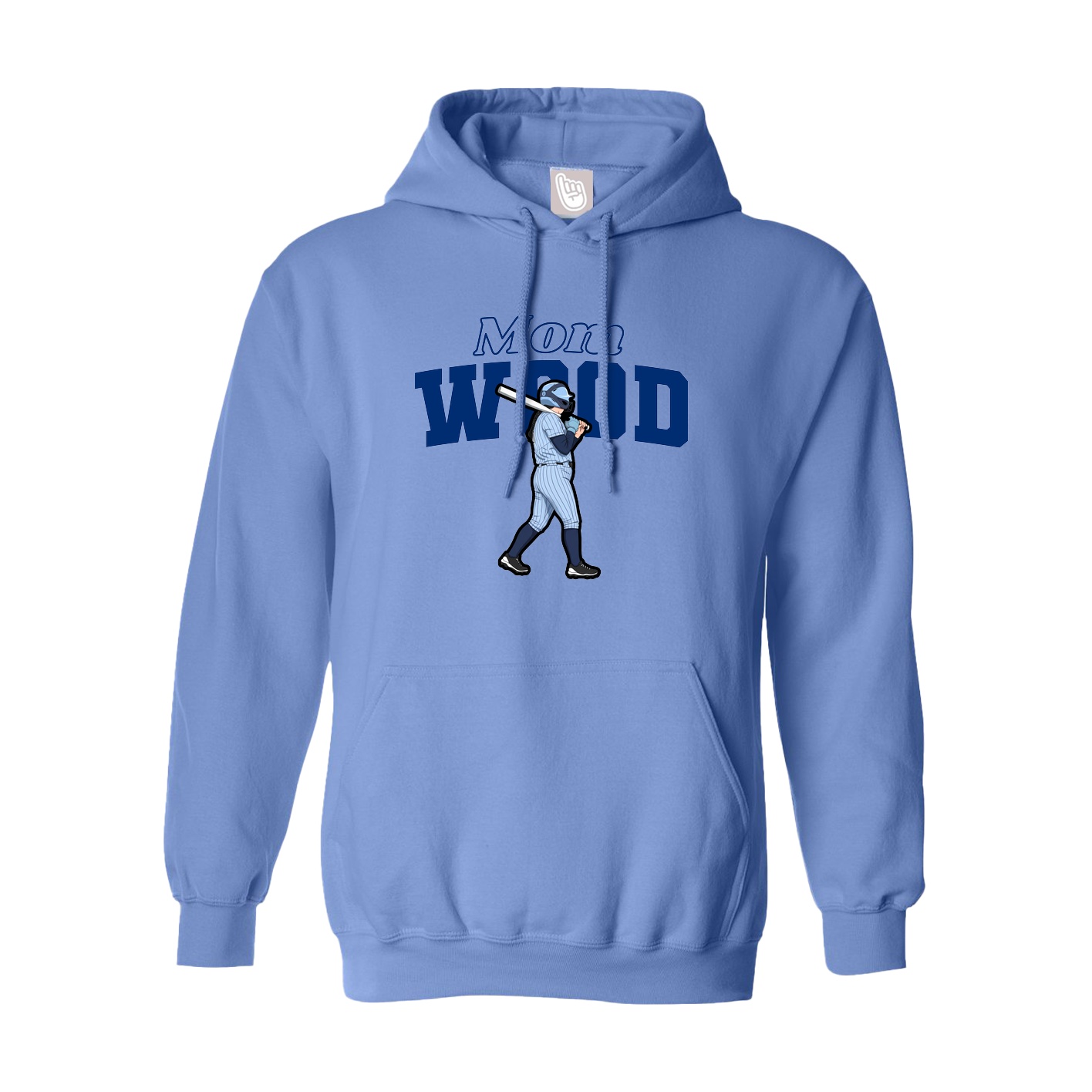 Youth Hoodie — Mothers Day Block in Powder Blue