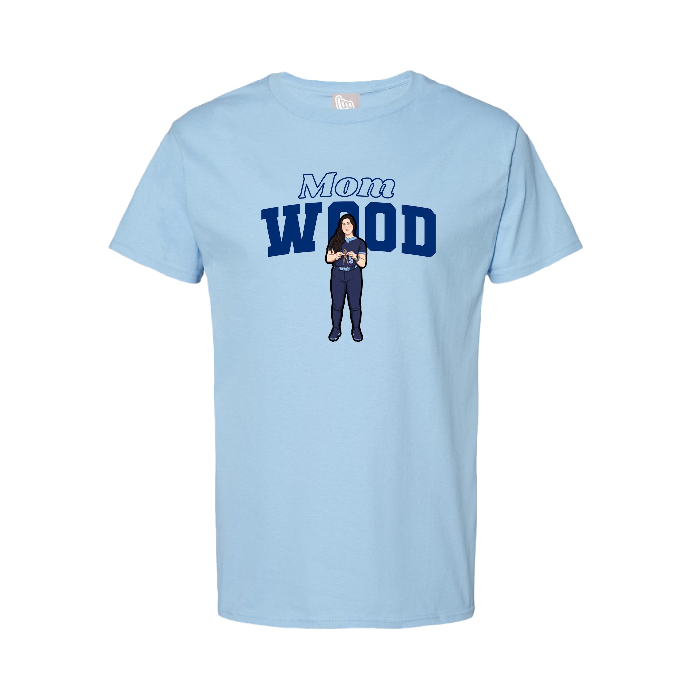 Youth Tee — Mothers Day Block in Light Blue