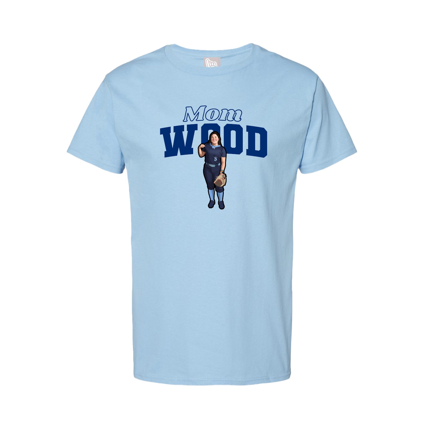 Youth Tee — Mothers Day Block in Light Blue