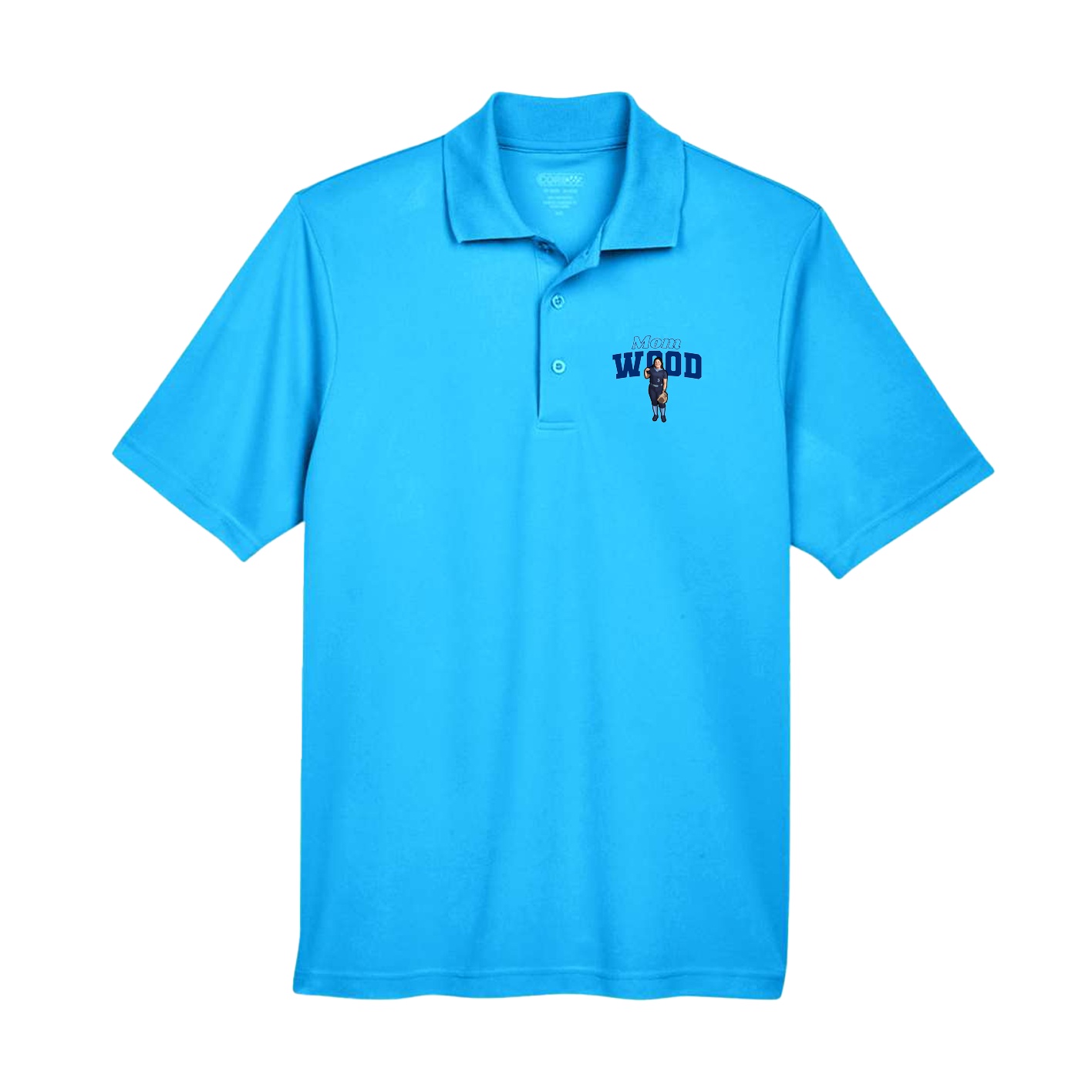 Performance Polo — Mothers Day Block in Light Blue