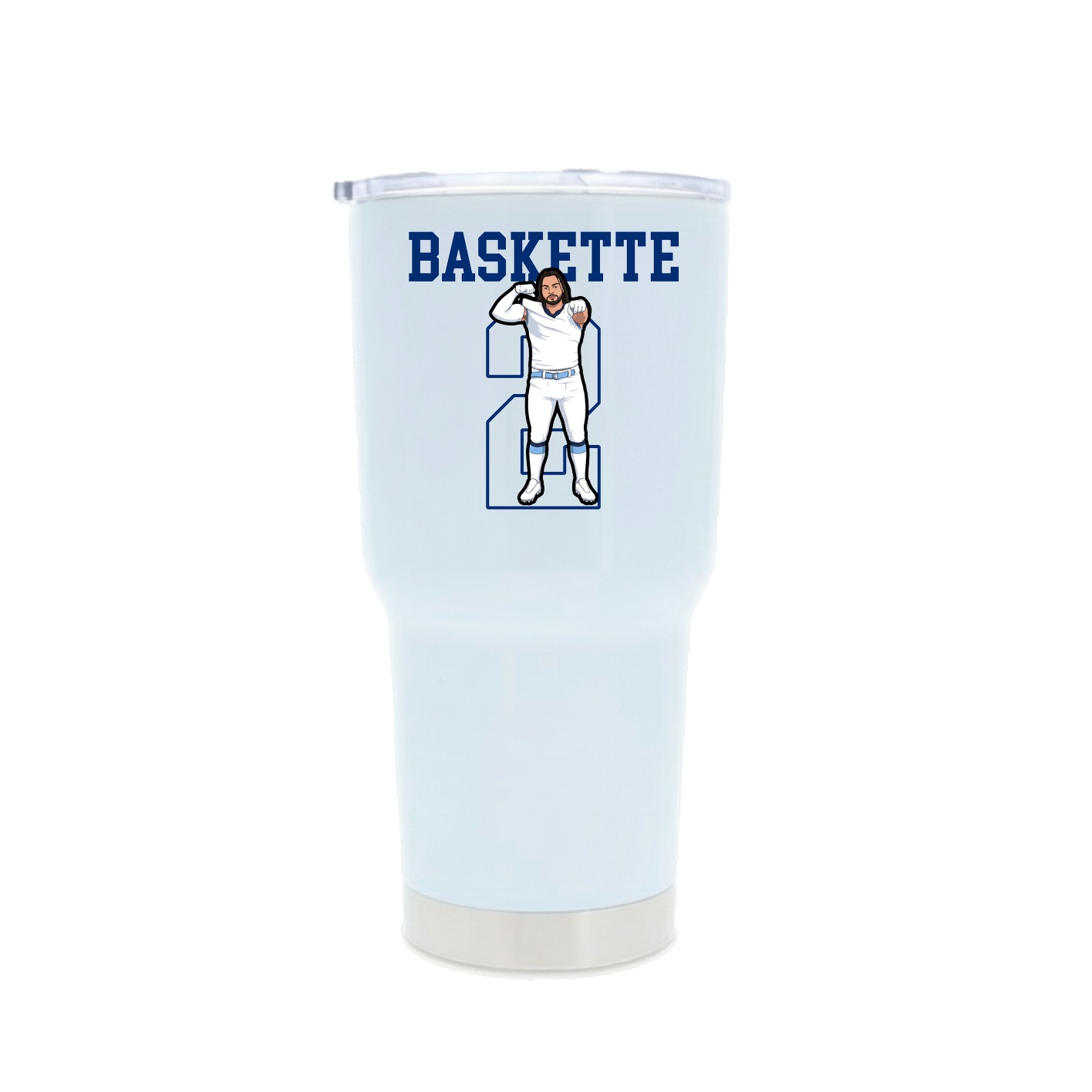 30oz Stainless Steel Tumbler — Shirsey in White
