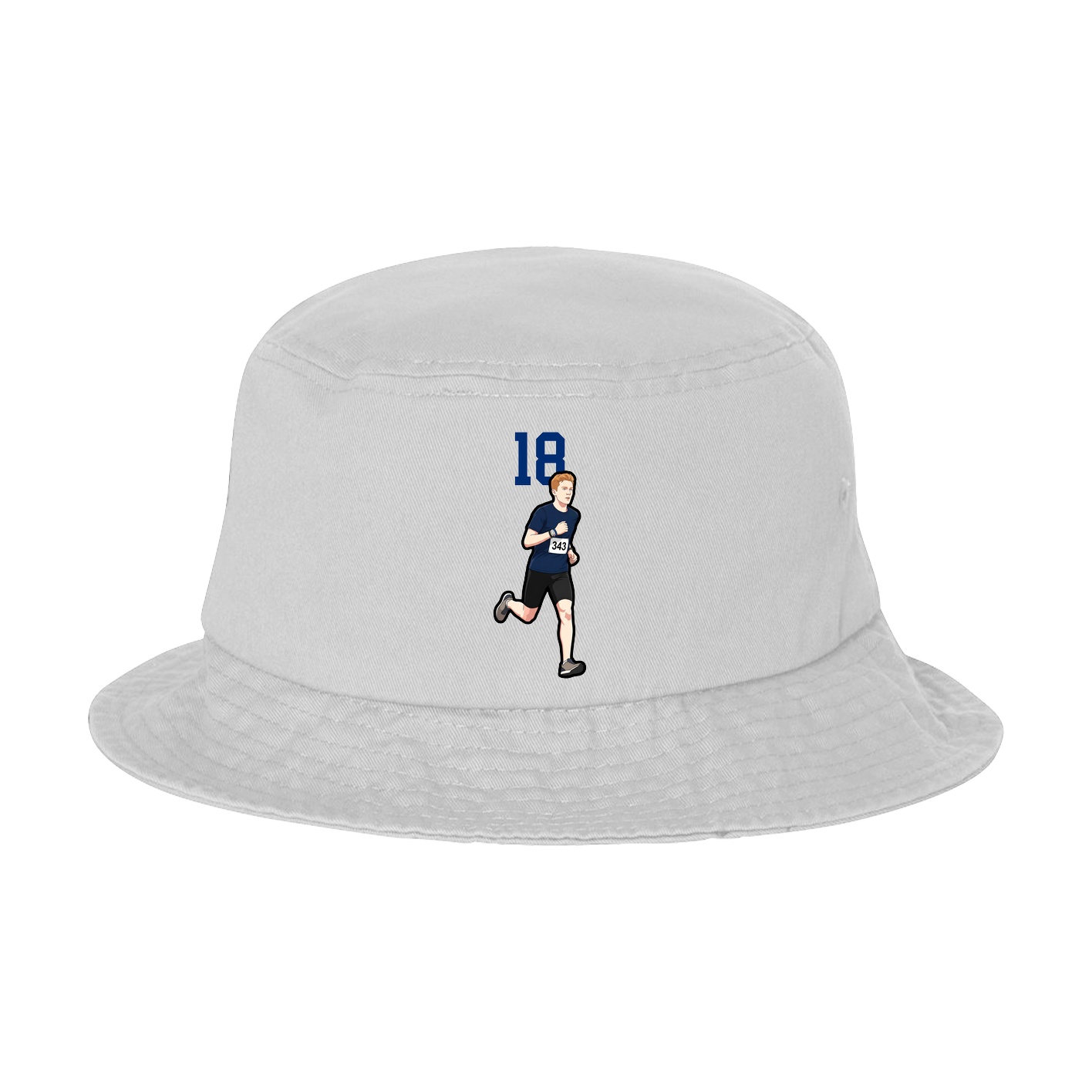 Bucket Cap — Number Top in White