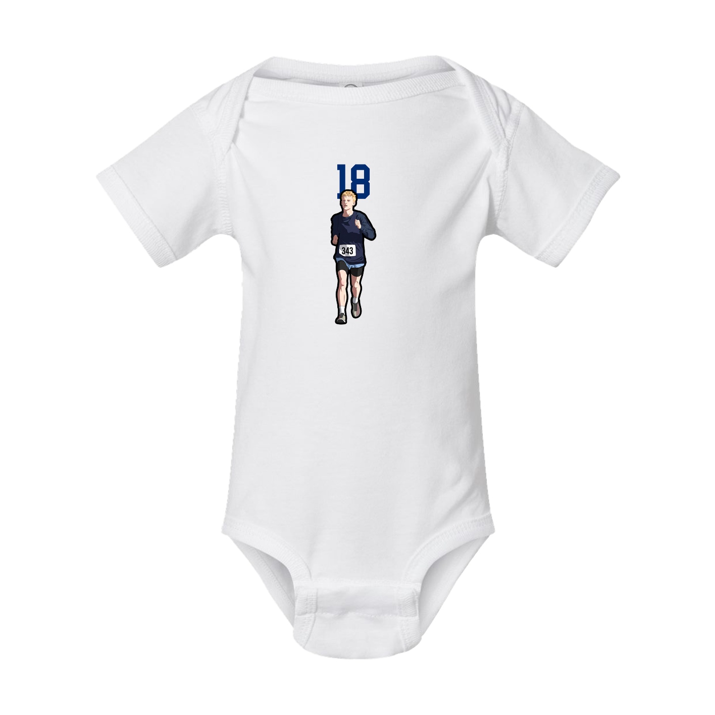 Baby Onesie — Number Top in White
