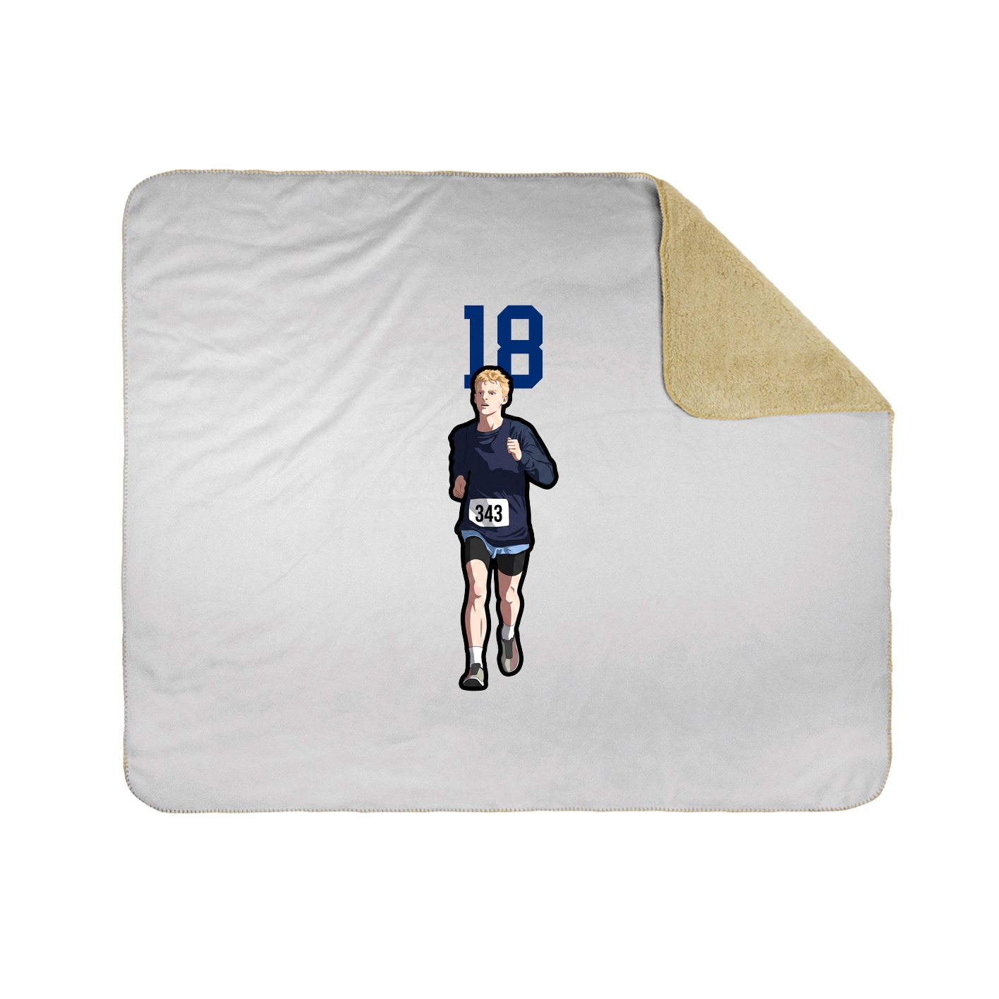 Throw Blanket — Number Top in White