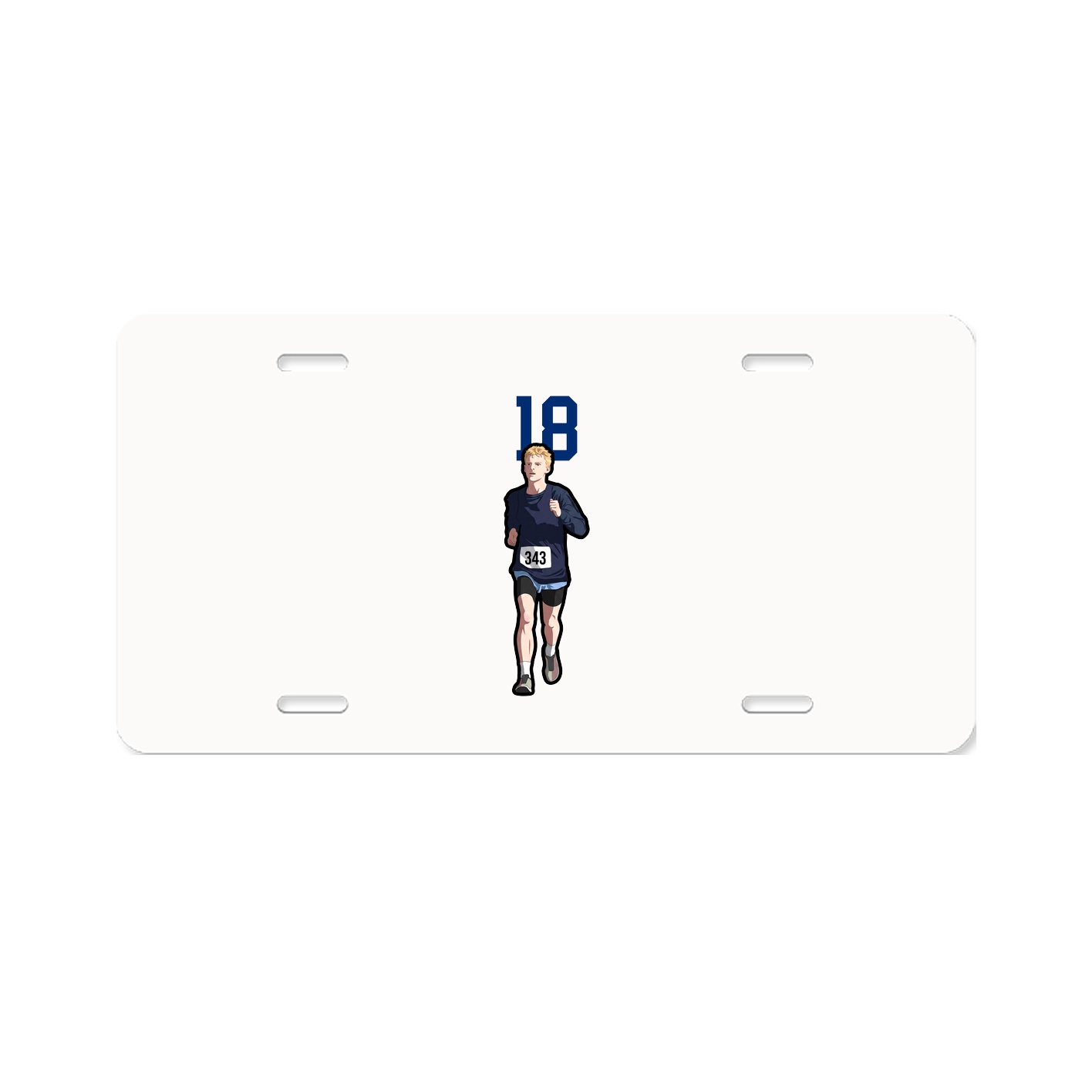 License Plate — Number Top in Classic