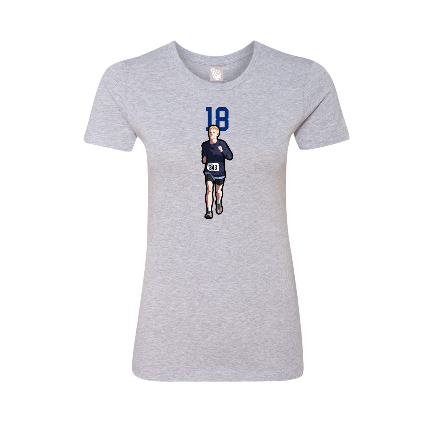 Womens Tee — Number Top in Grey