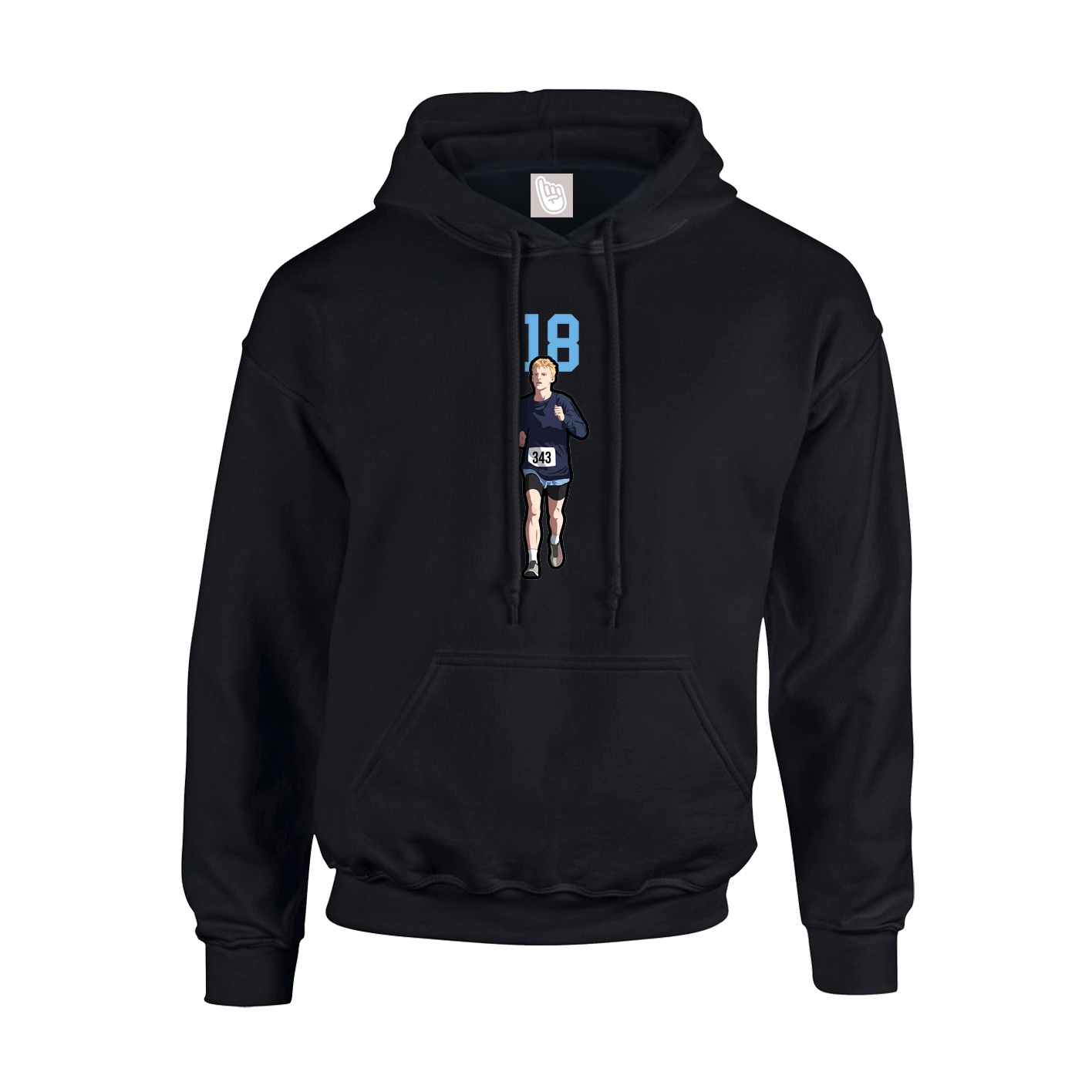 Youth Hoodie — Number Top in Black
