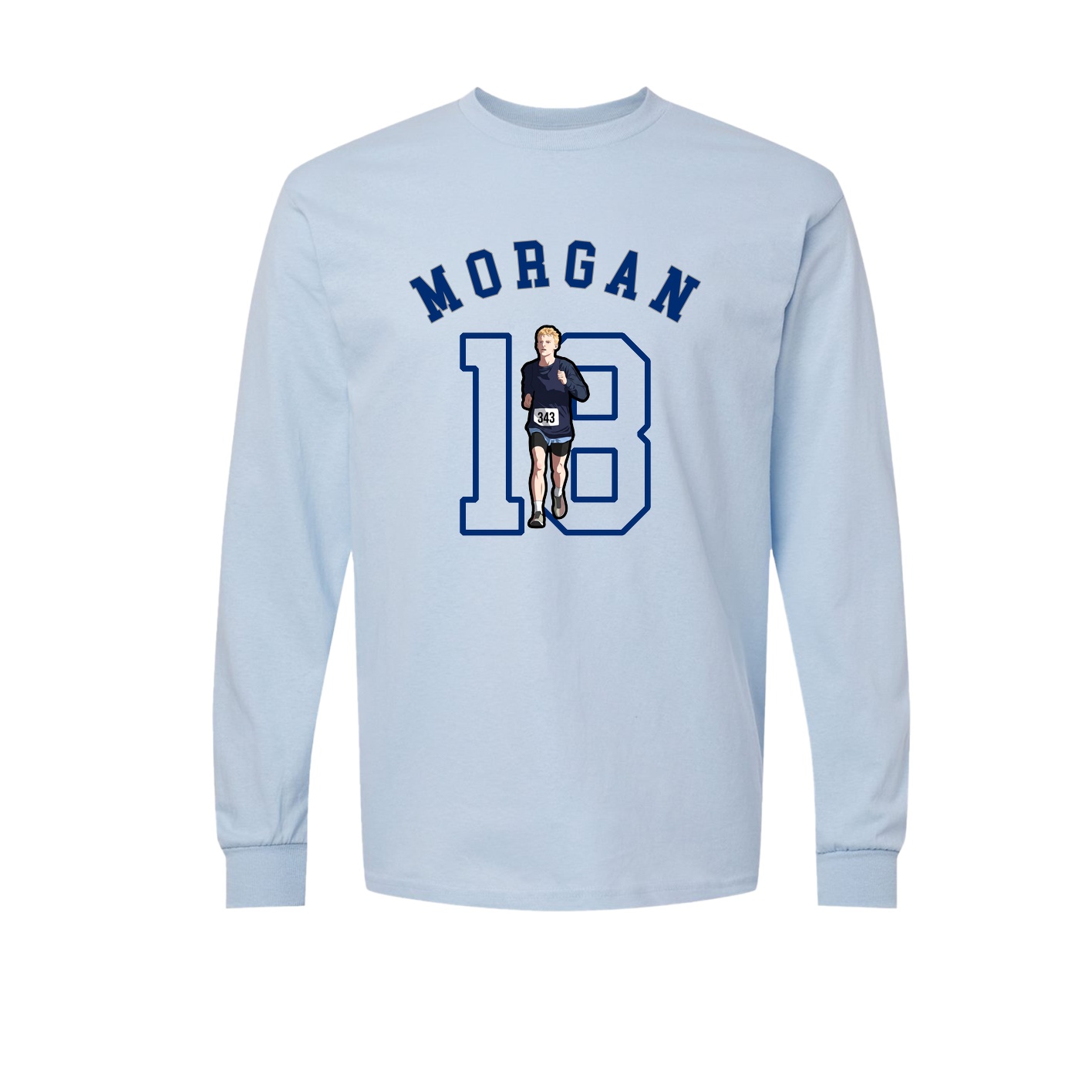 Long Sleeve Tee — Shirsey Arch in Light Blue
