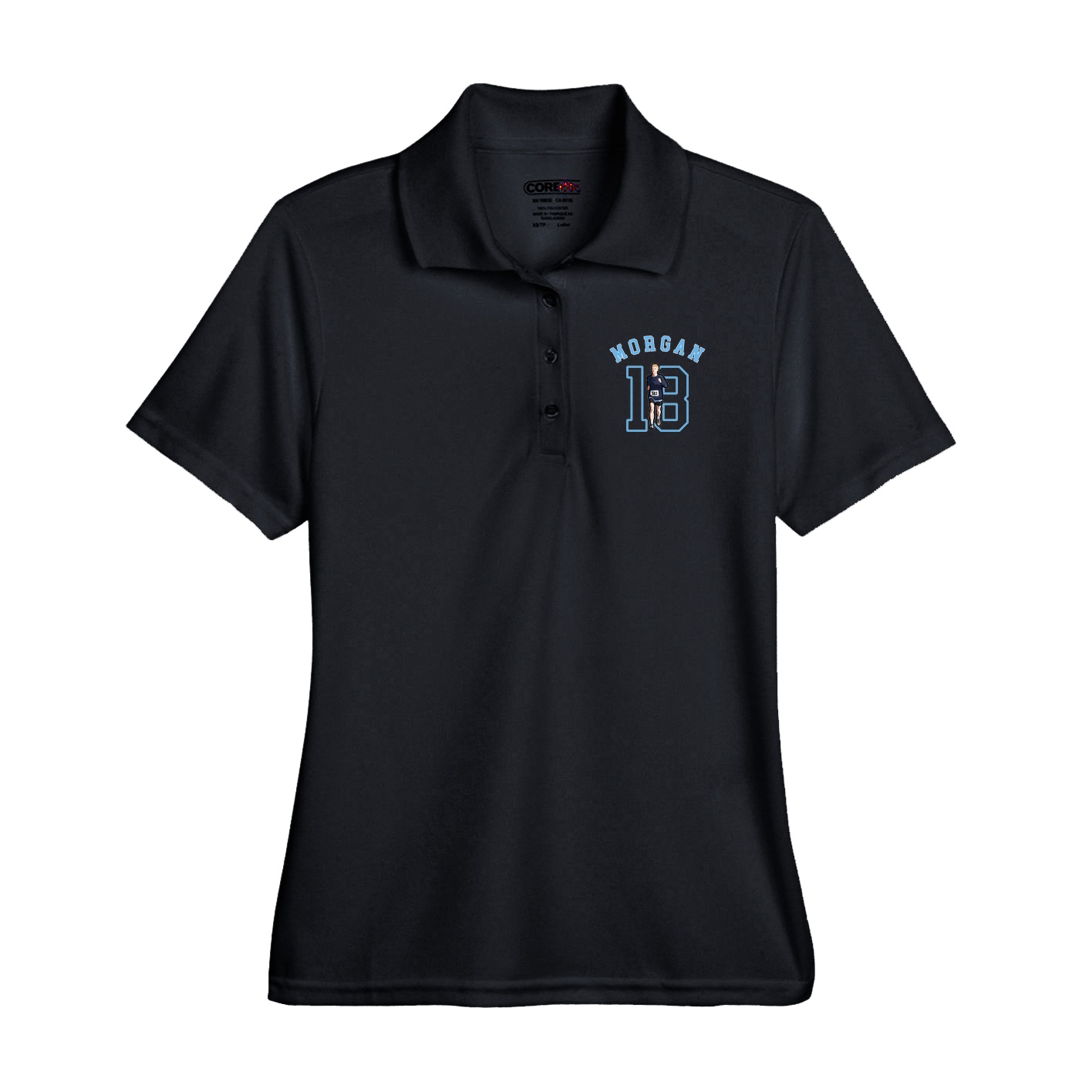 Performance Polo — Shirsey Arch in Black