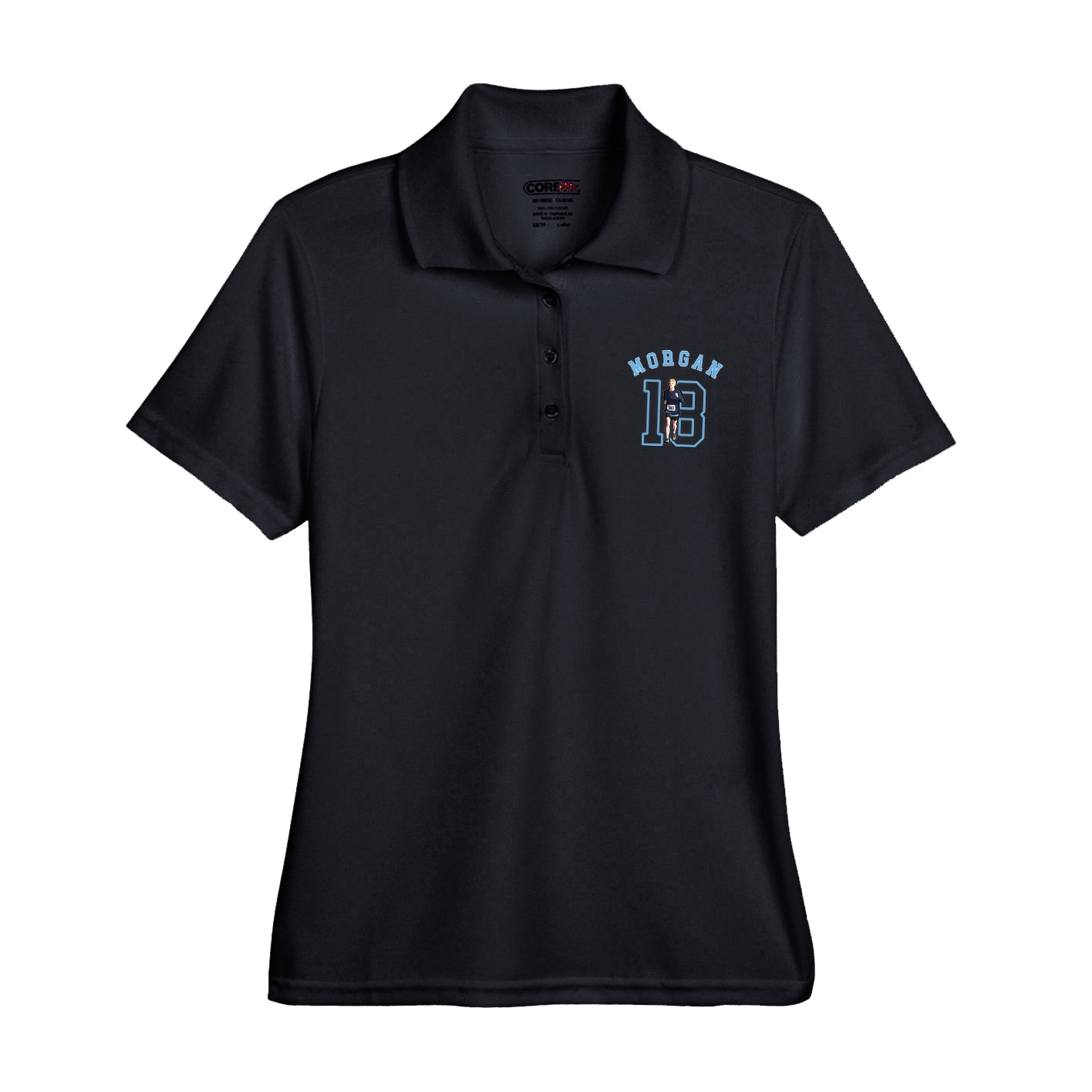 Womens Performance Polo — Shirsey Arch in Black