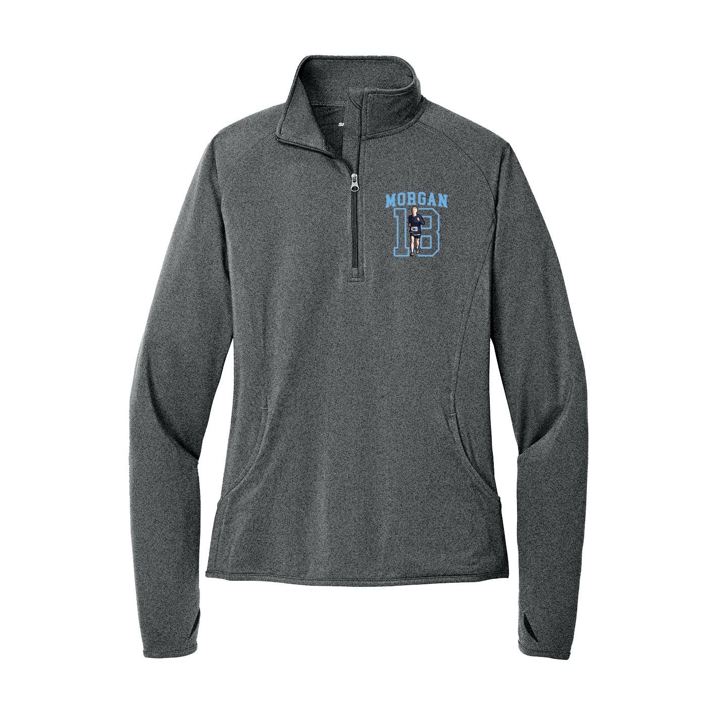 Women's Q-Zip Pullover — Shirsey in Grey