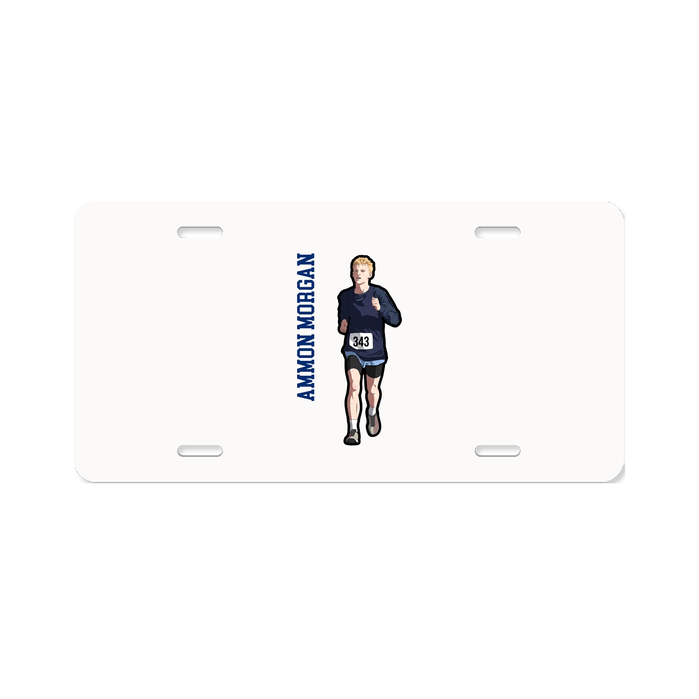 License Plate — Name Vertical in Classic