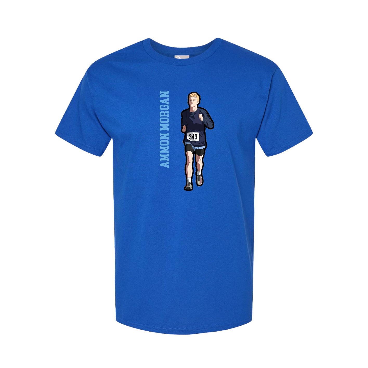 Youth Tee — Name Vertical in Royal
