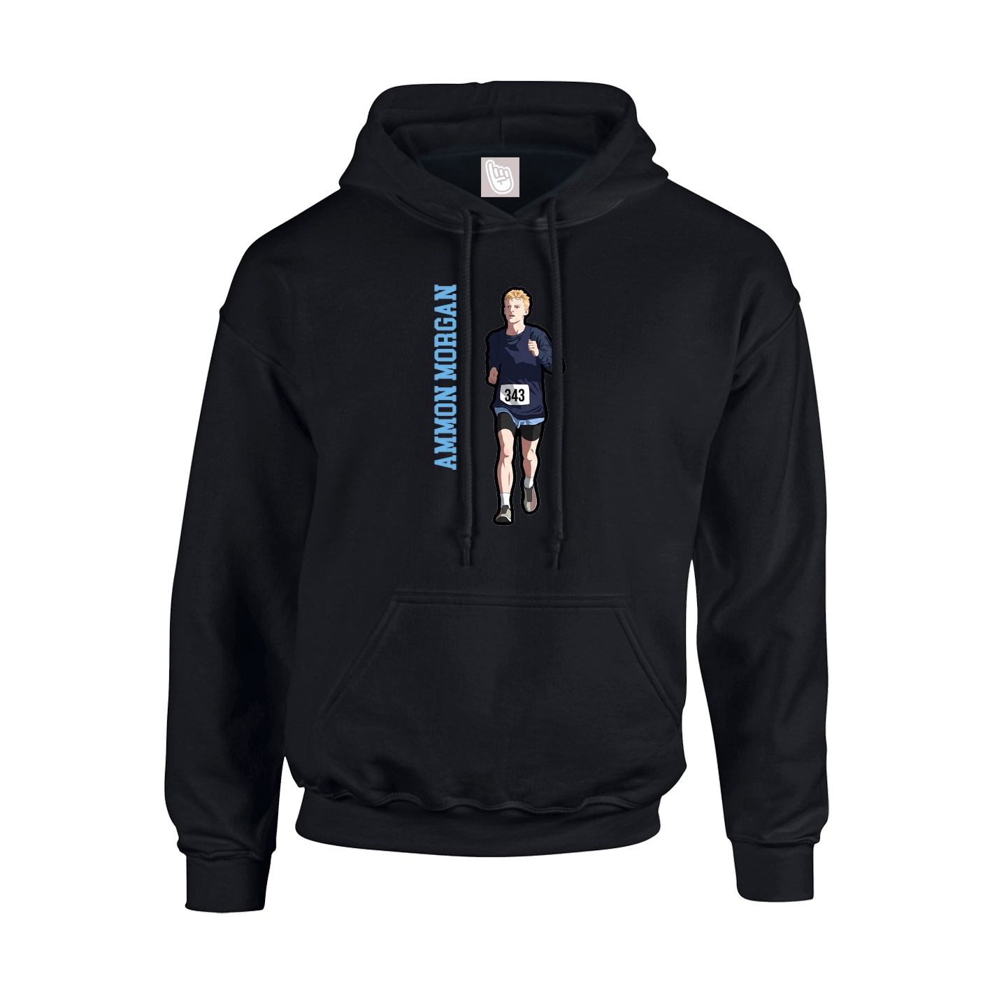 Youth Hoodie — Name Vertical in Black
