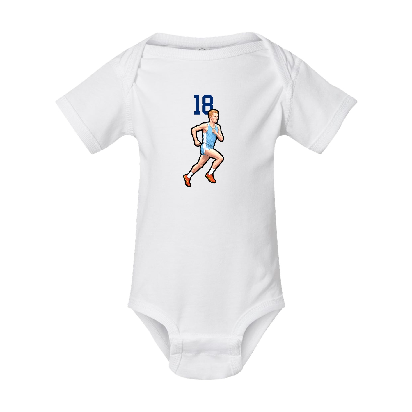 Baby Onesie — Number Top in White