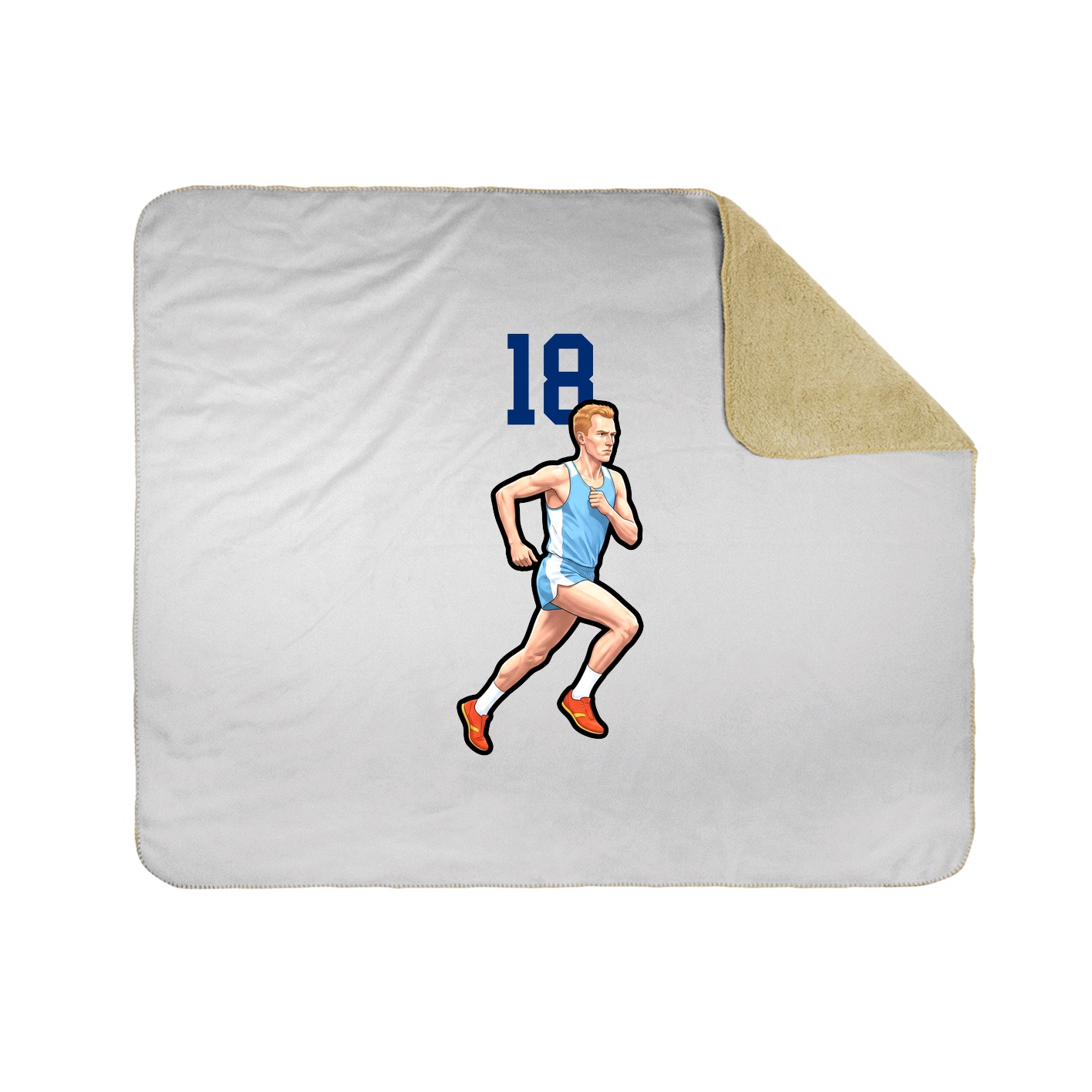Throw Blanket — Number Top in White
