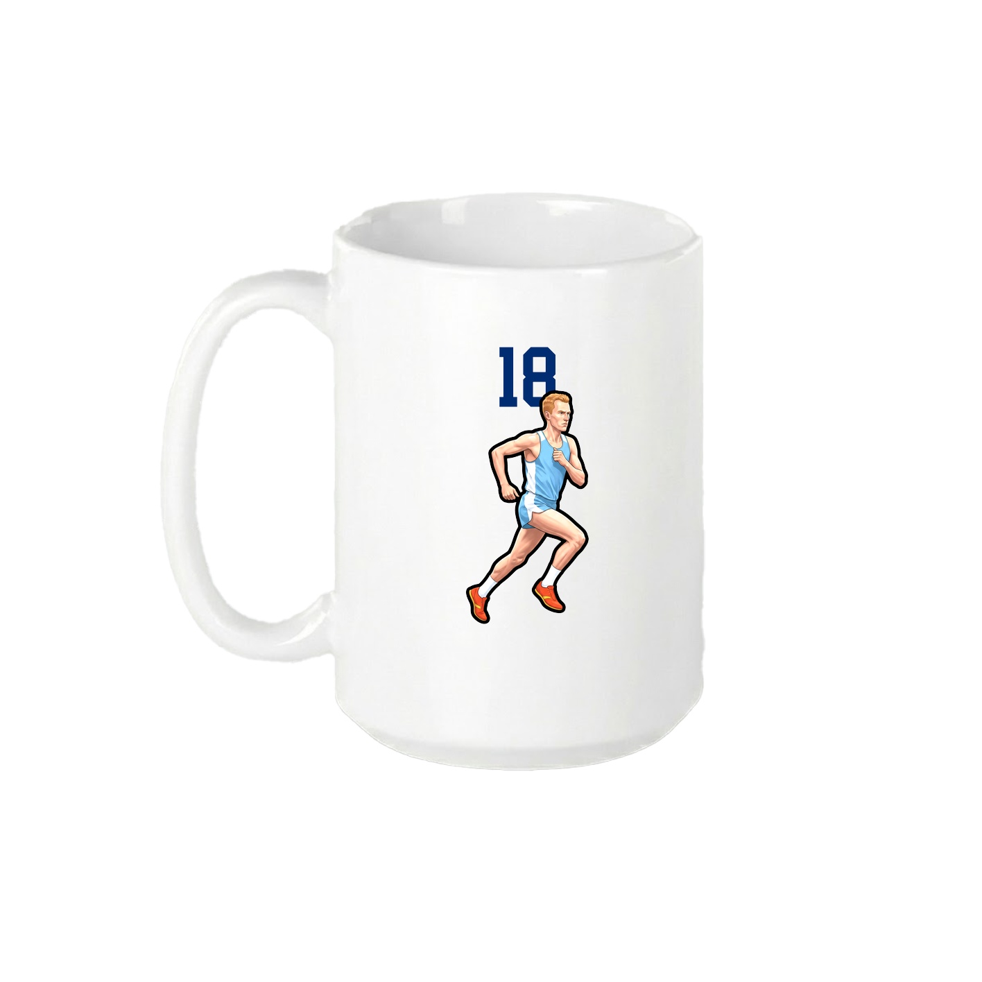15oz Coffee Mug — Number Top in White