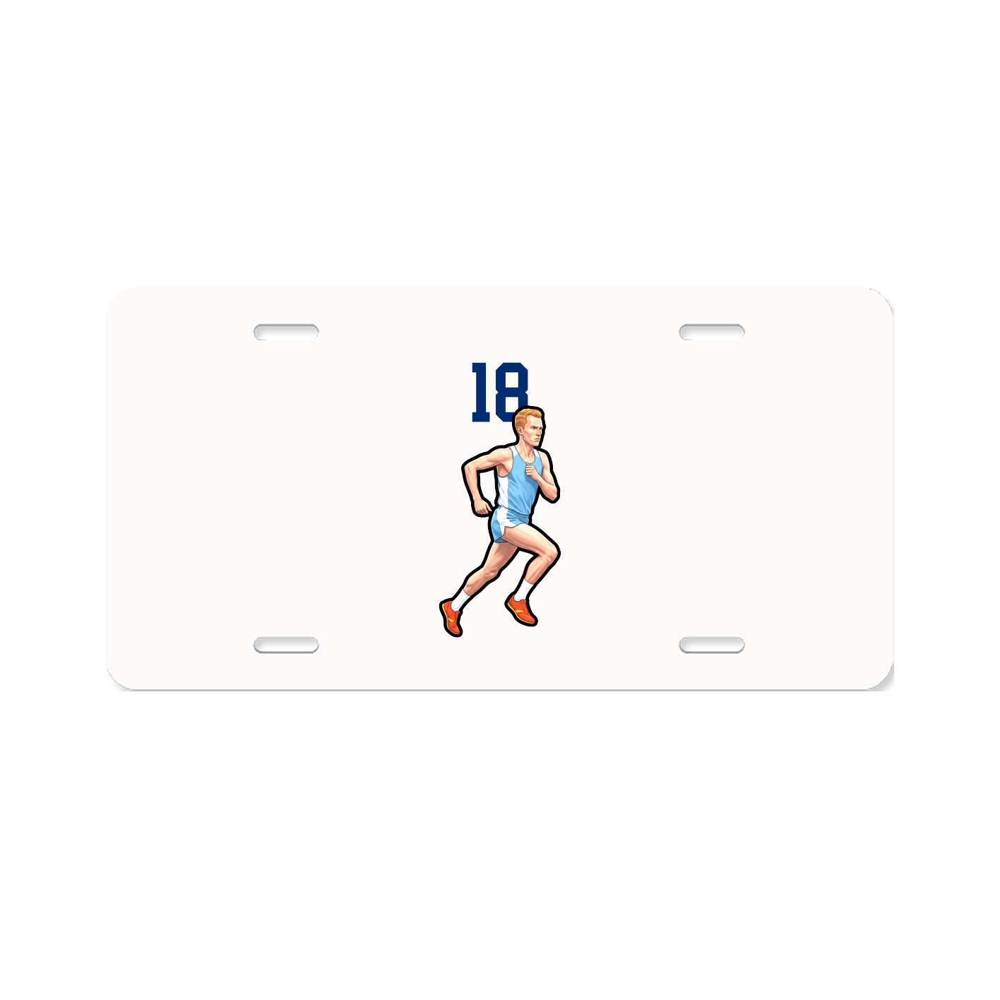 License Plate — Number Top in Classic