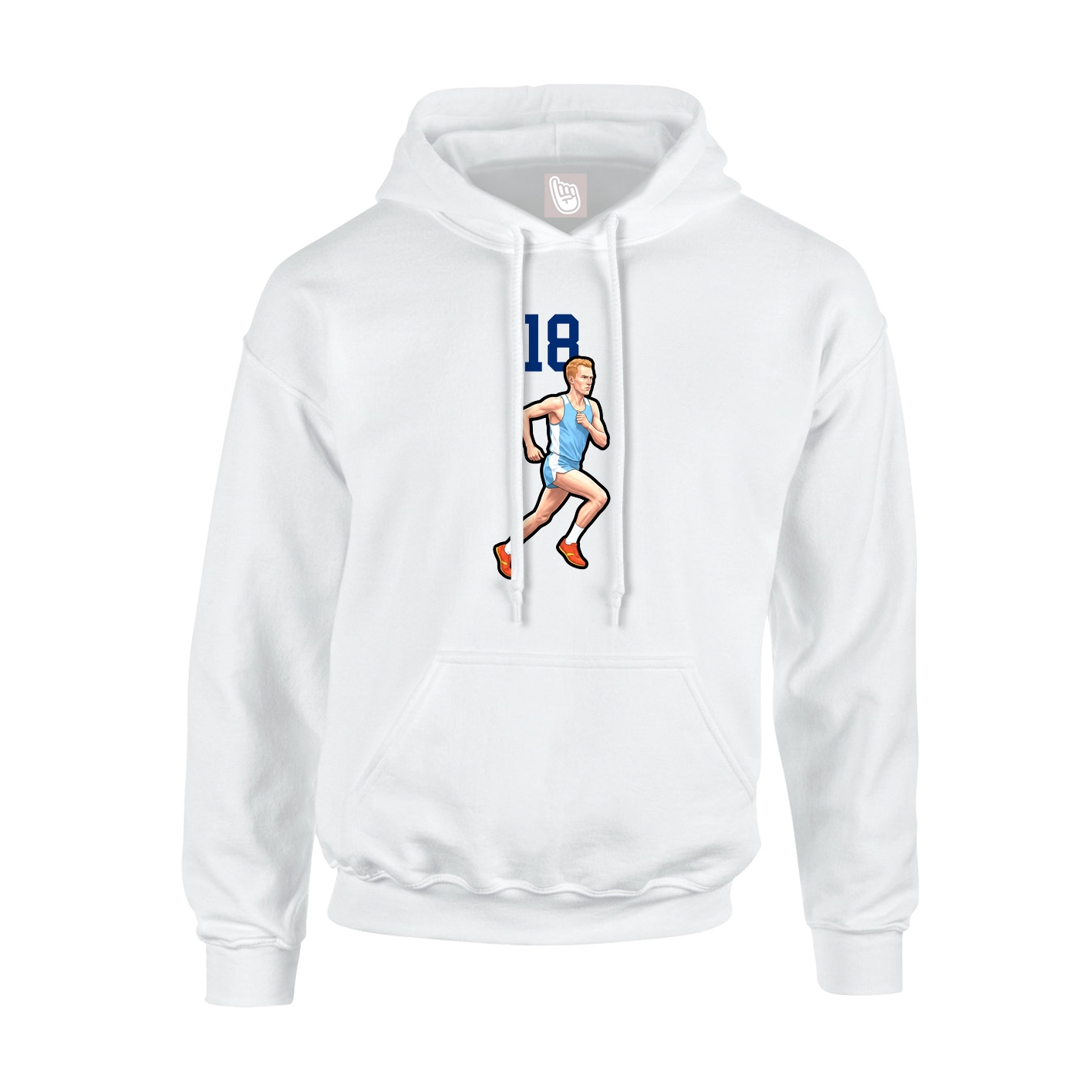 Youth Hoodie — Number Top in White