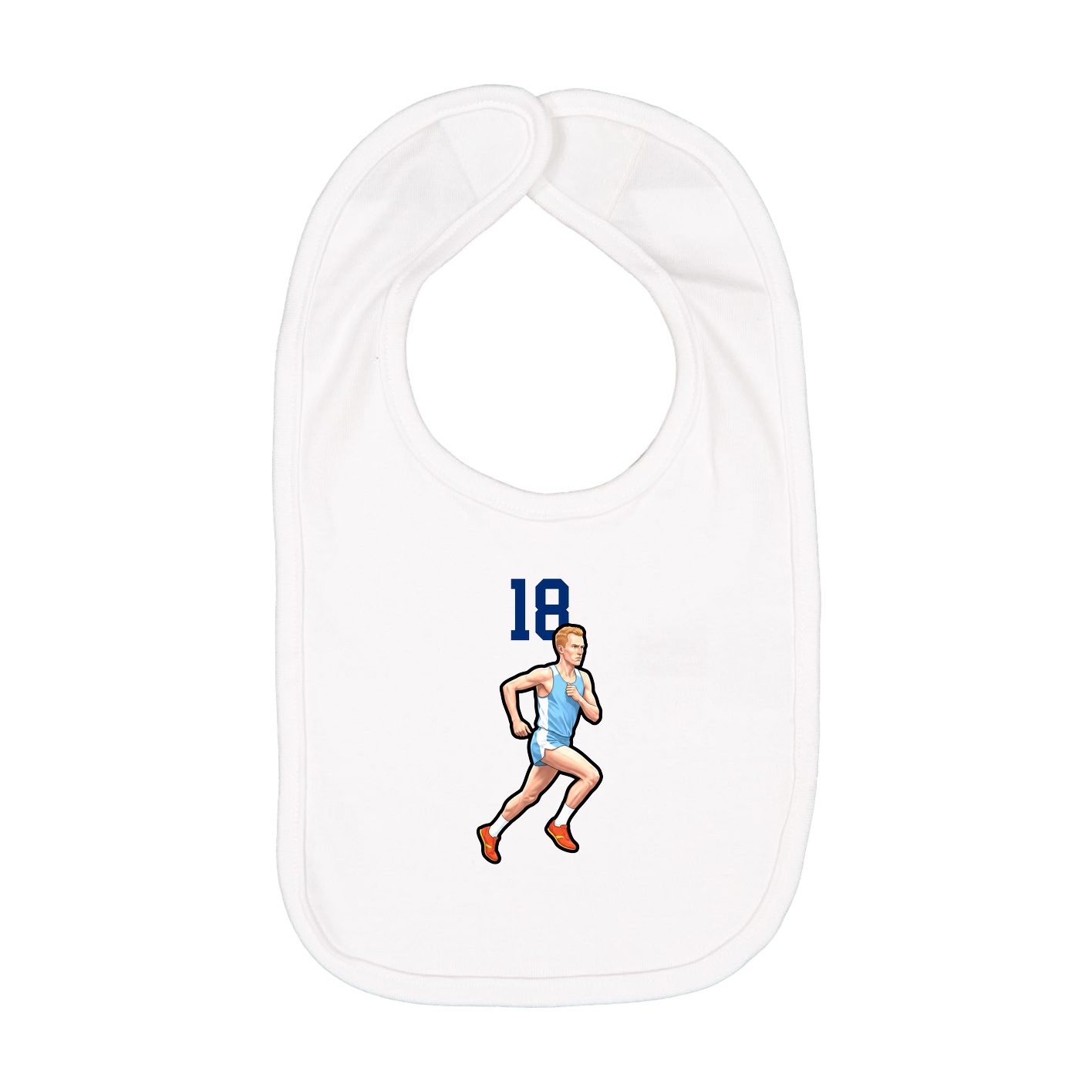 Infant Bib — Number Top in White