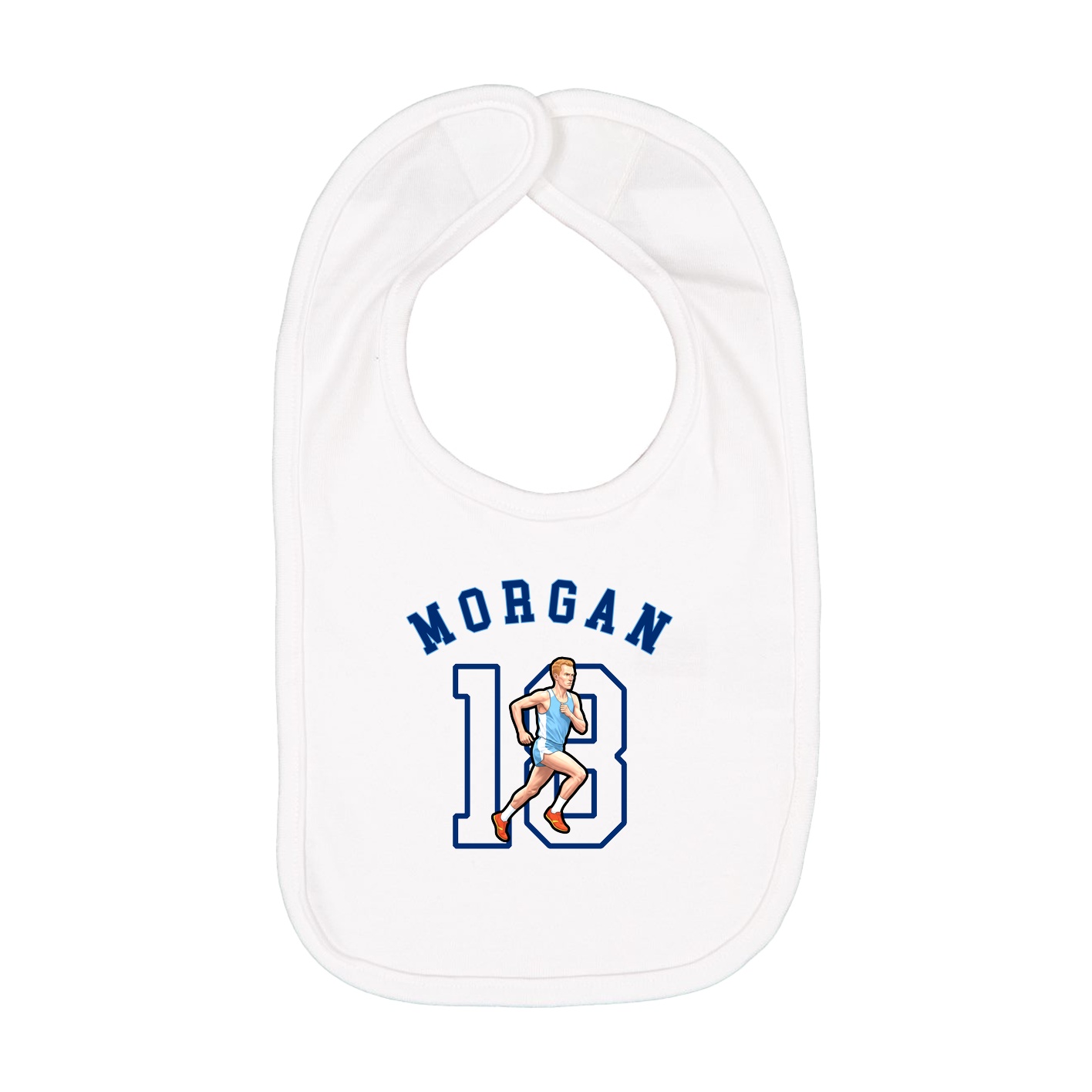 Infant Bib — Shirsey Arch in White