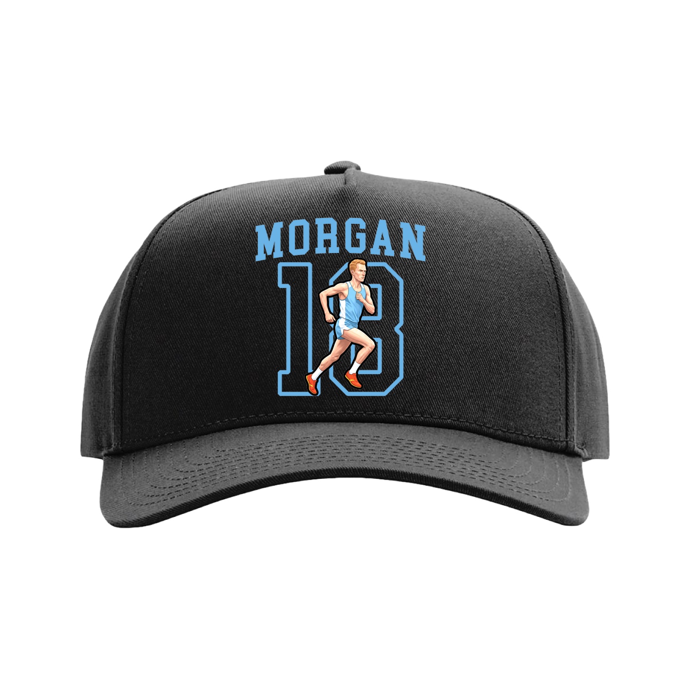 Full Fabric Five-Panel Champ Cap — Shirsey in Black