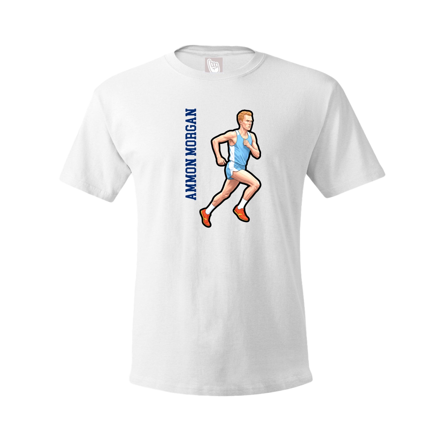 Youth Tee — Name Vertical in White