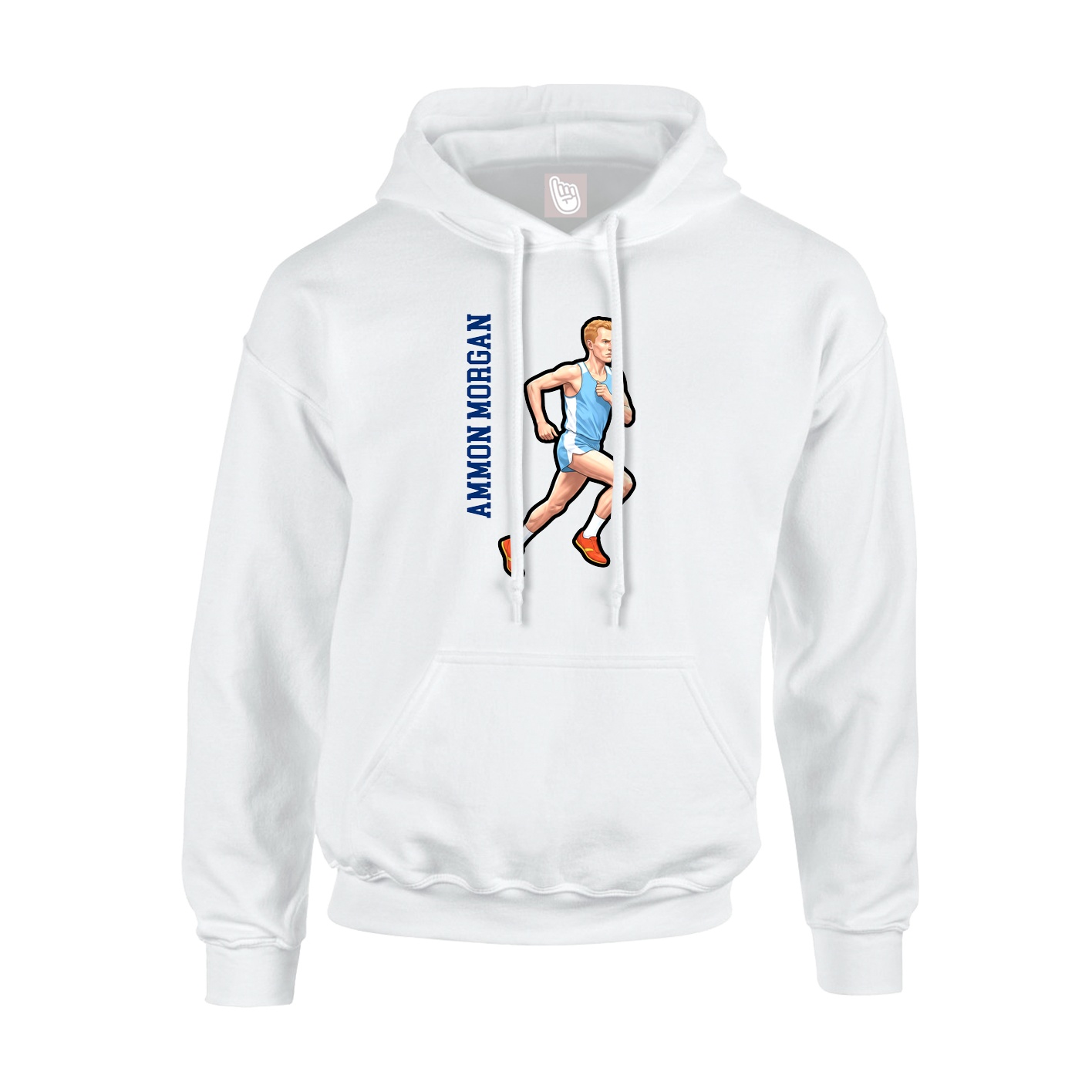 Hoodie — Name Vertical in White